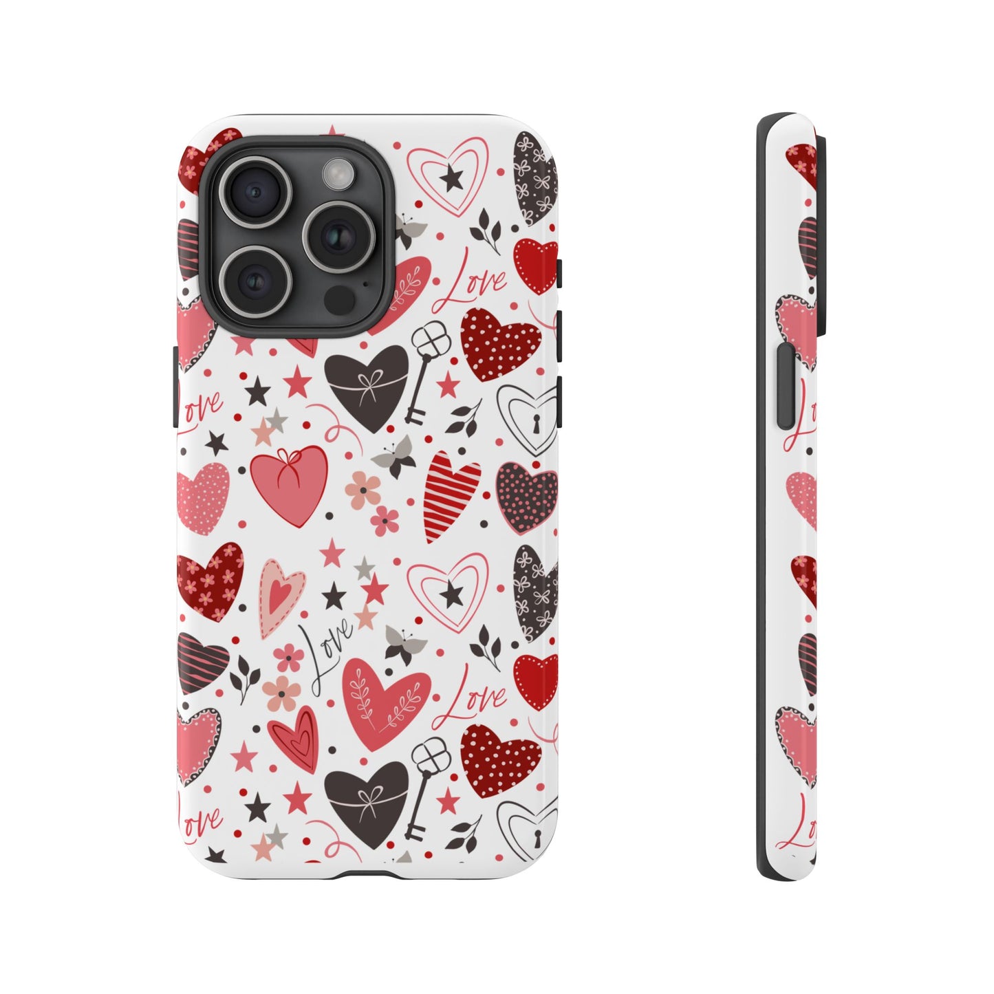 Heart Patterned Durable Phone Case