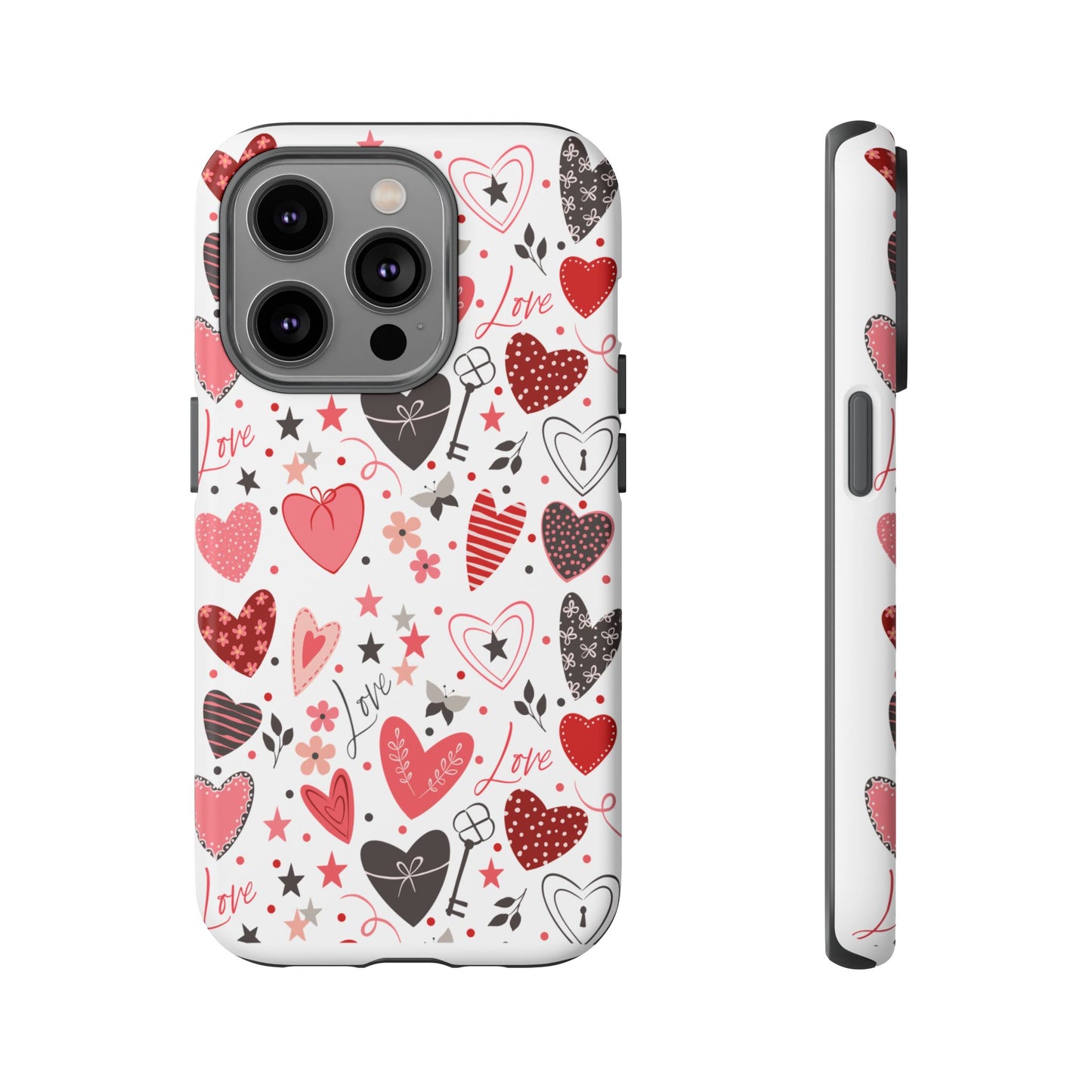 Heart Patterned Durable Phone Case