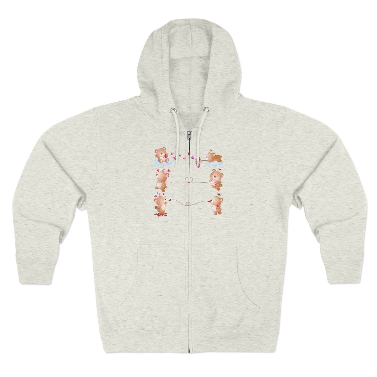 Cuddly Love Teddy Unisex Zip Hoodie