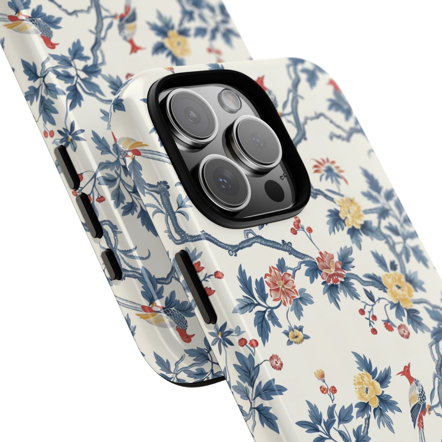 Elegant Chinoiserie-Patterned Protective Phone Case