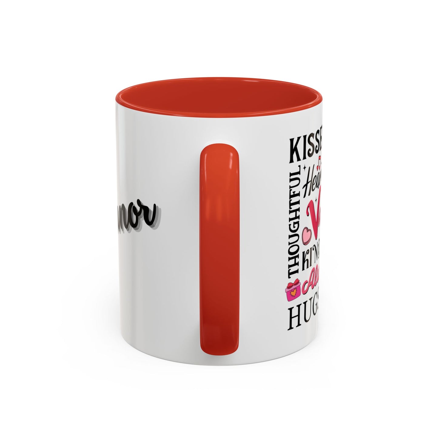 Valentine's Day Word Art Color Mug with Personalized Name