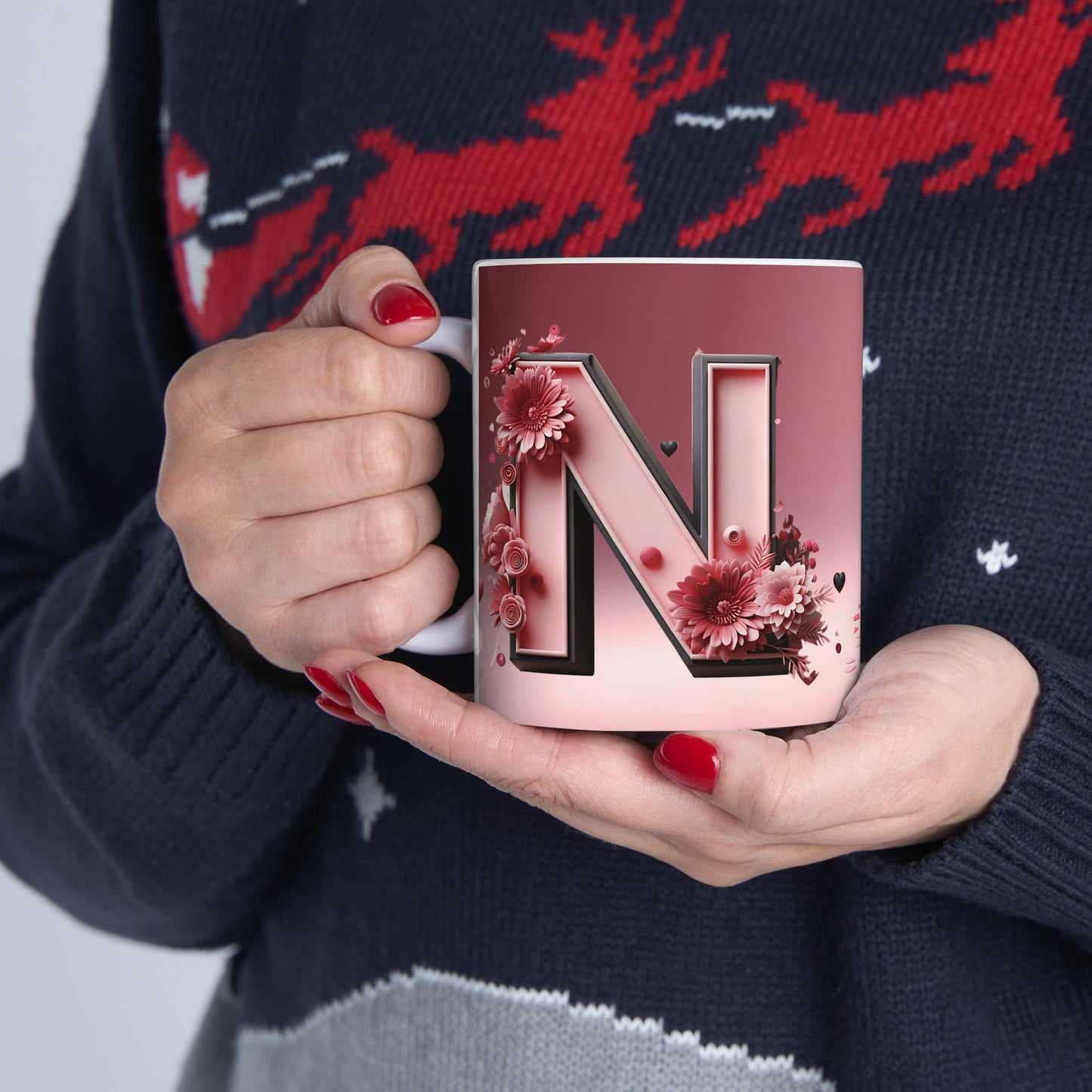 Personalized Valentine's Day Mug with Couple's Initials