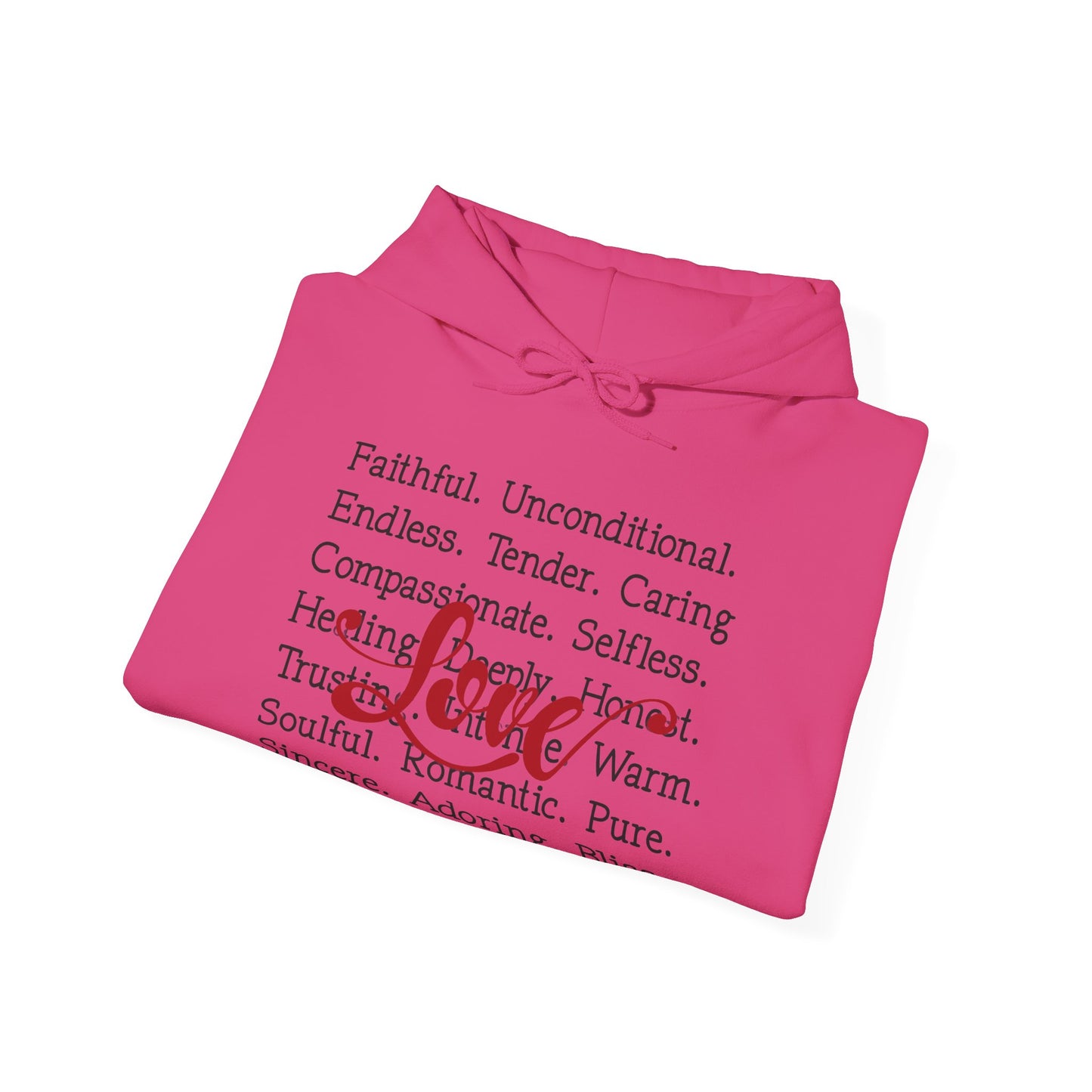 Personalized Love Words Hooded Sweatshirt - Customizable with Your Lover's Name