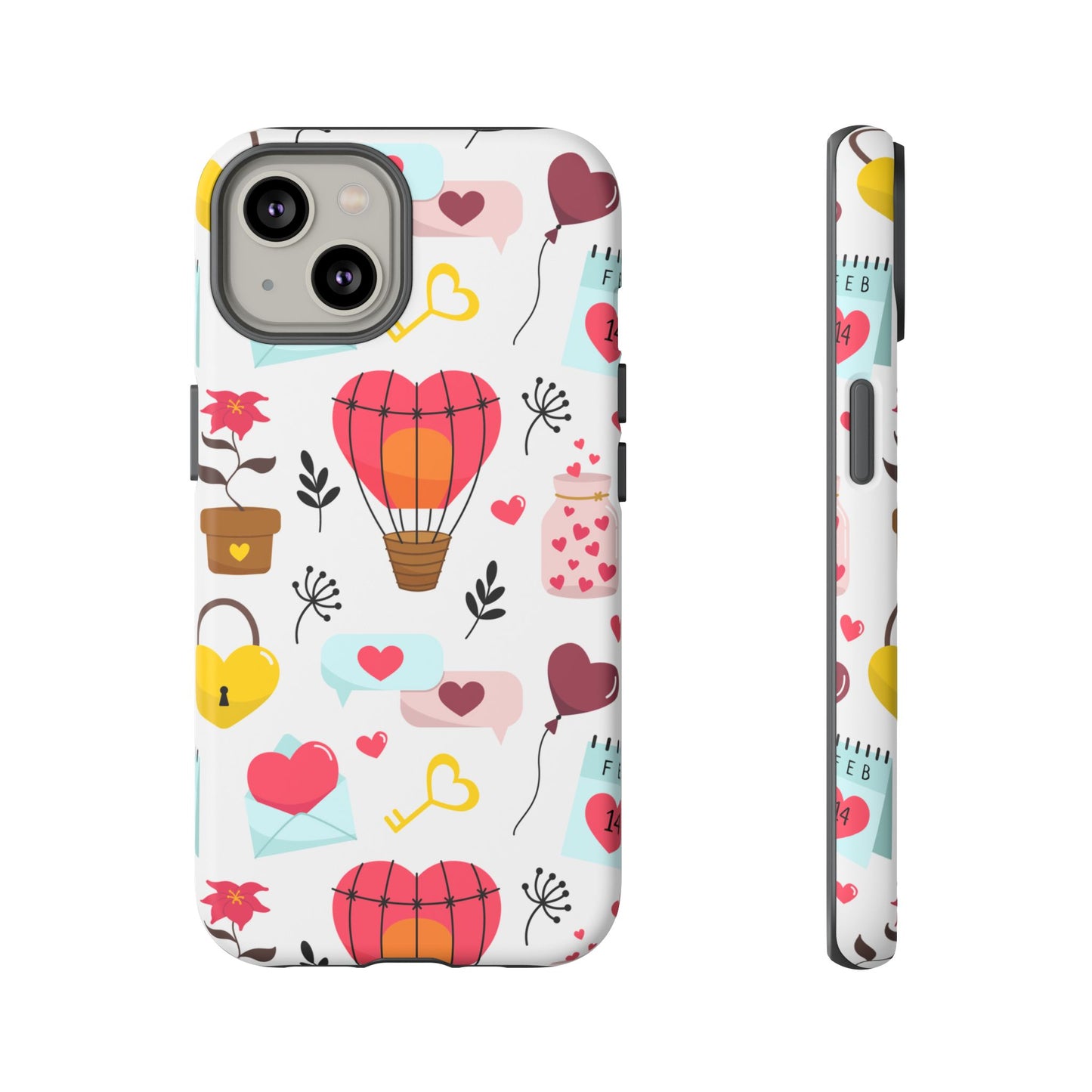 Valentine's Day Heart-Themed Durable Phone Case
