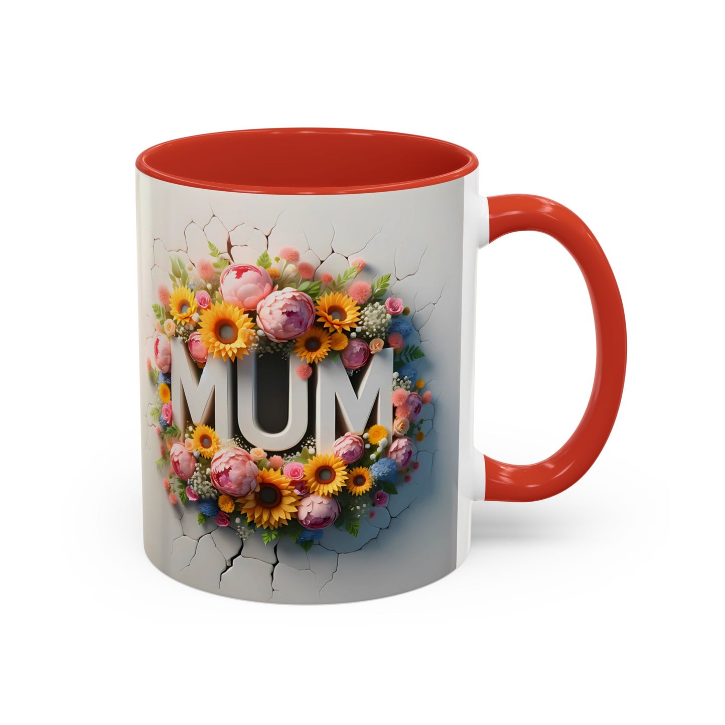 3D Floral LOVE/MUM Mugs - Mother's Day Gift