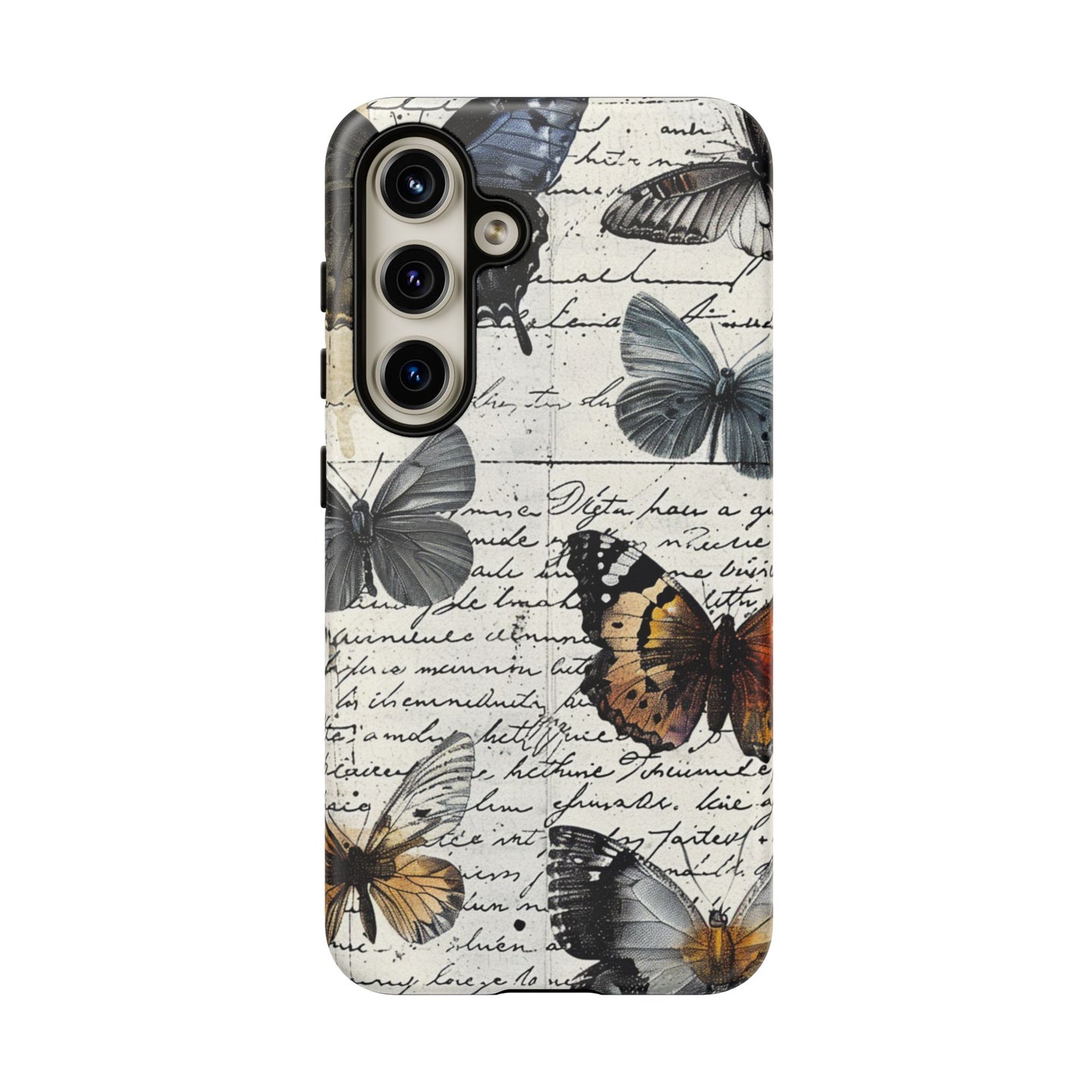 Vintage Butterfly Collage Durable Phone Case