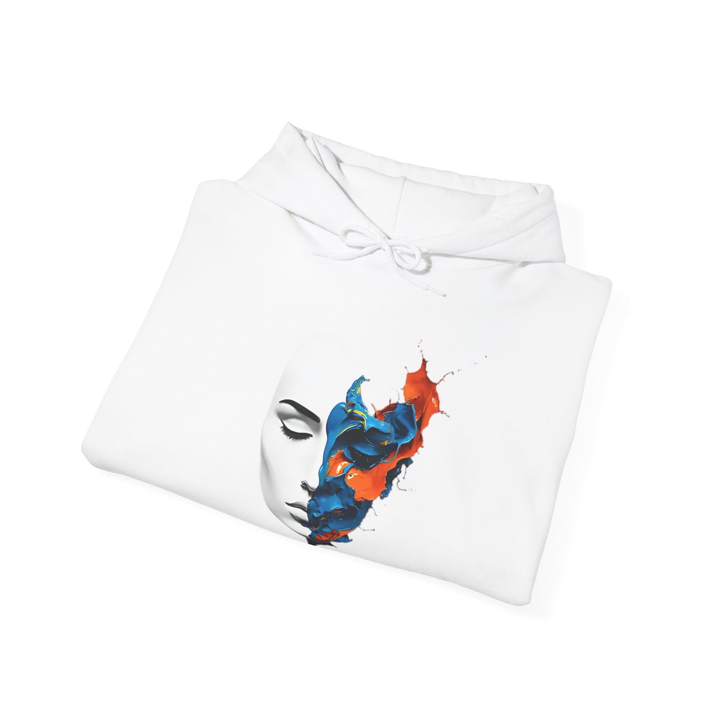 Abstract Art Face Hooded Sweatshirt