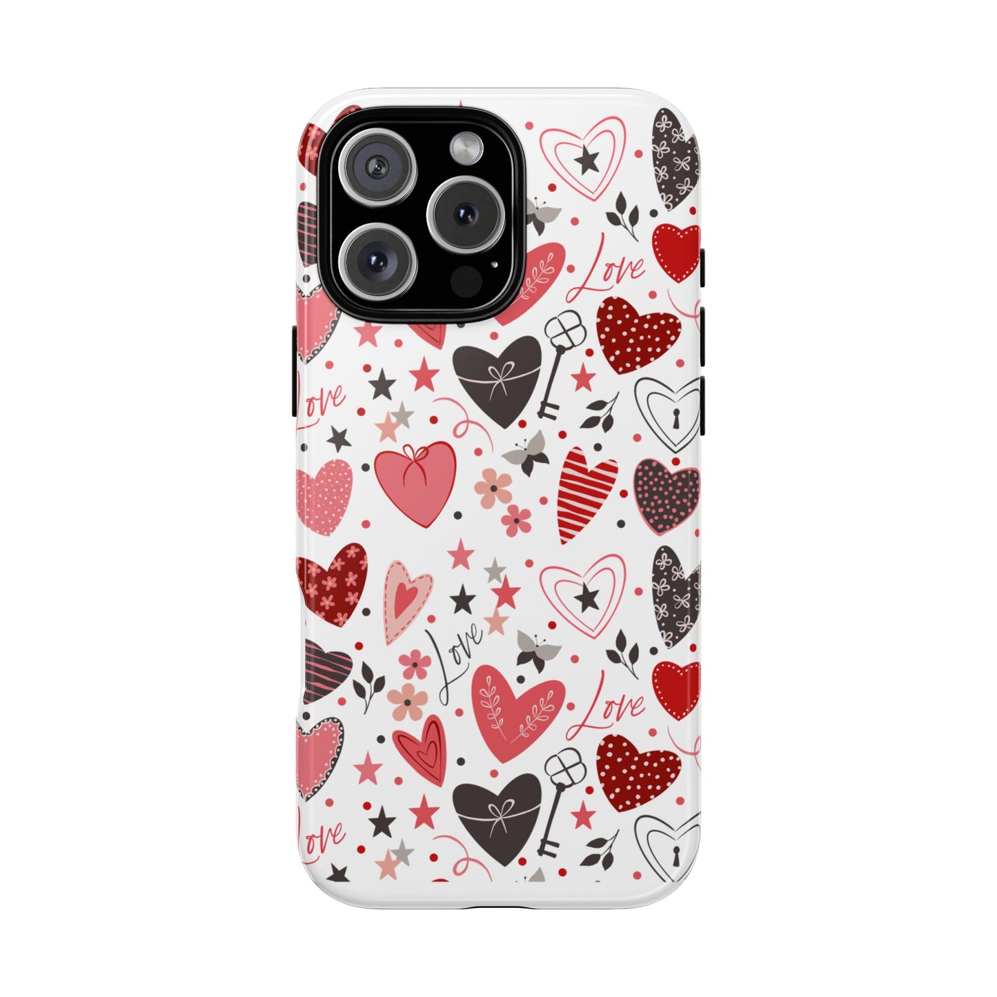 Heart Patterned Durable Phone Case