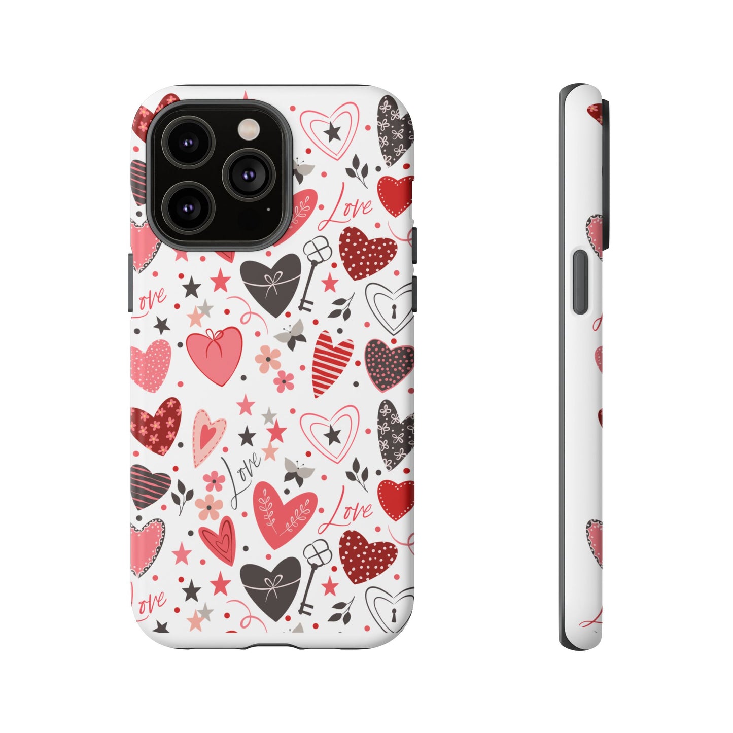 Heart Patterned Durable Phone Case