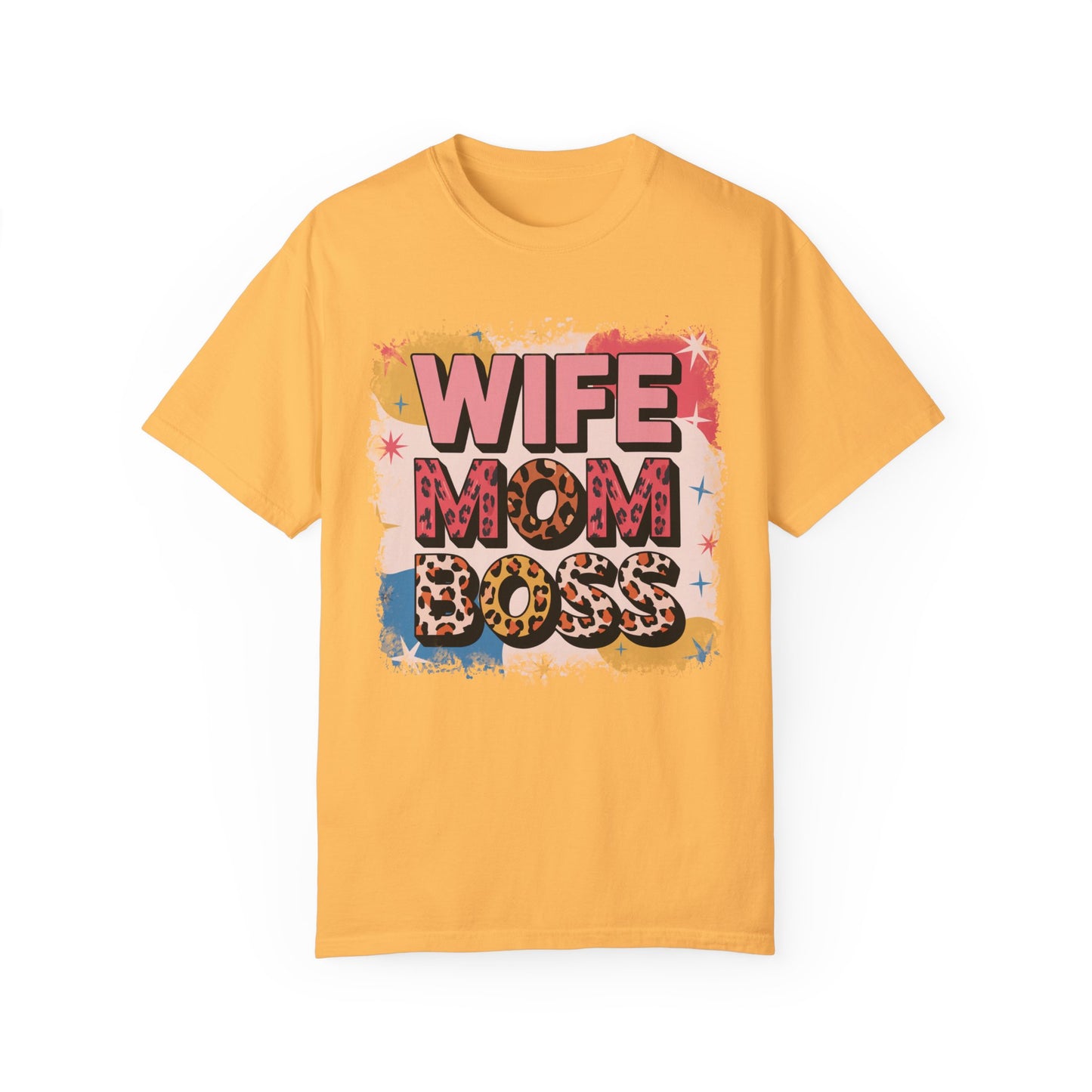 WIFE MOM BOSS Leopard Print T-Shirt