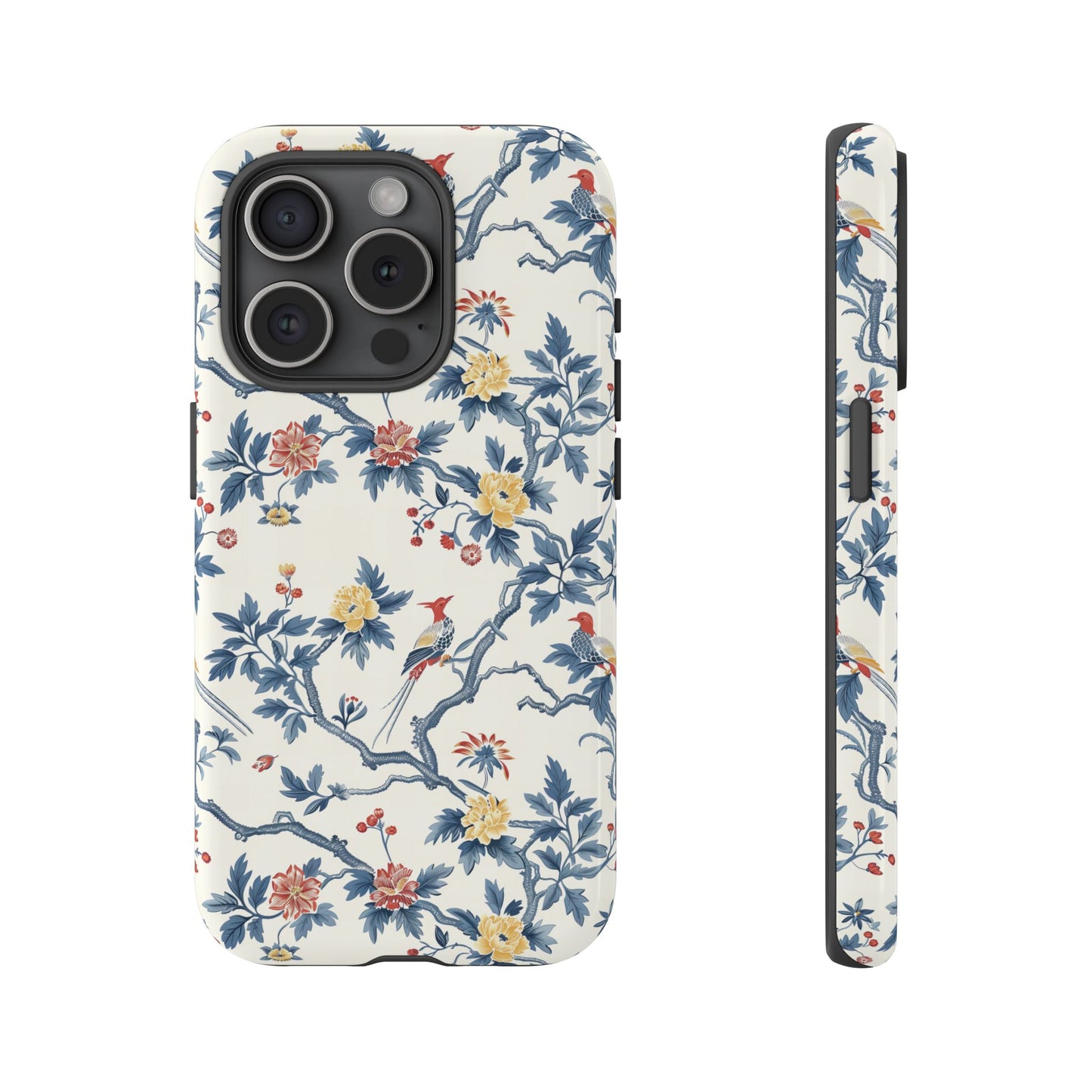 Elegant Chinoiserie-Patterned Protective Phone Case