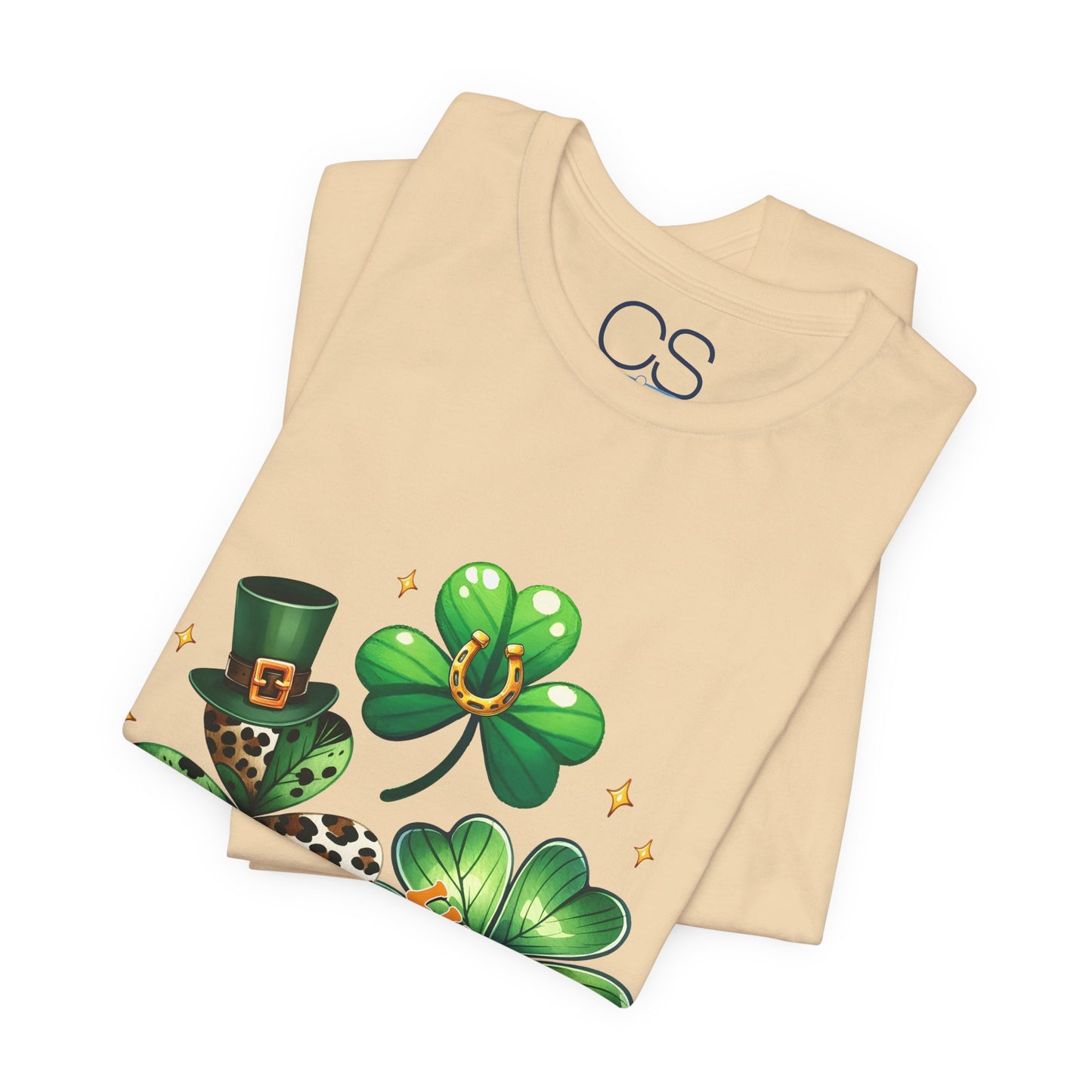 Shamrock Garden T-Shirt | Lucky Leopard Print Clover Tee | St. Patrick's Day Fashion Top