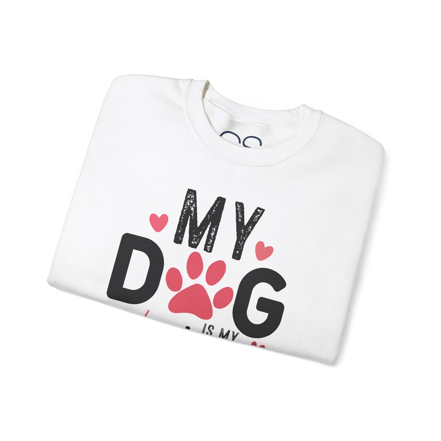 Cozy My Dog Is My Valentine Crewneck Sweatshirt