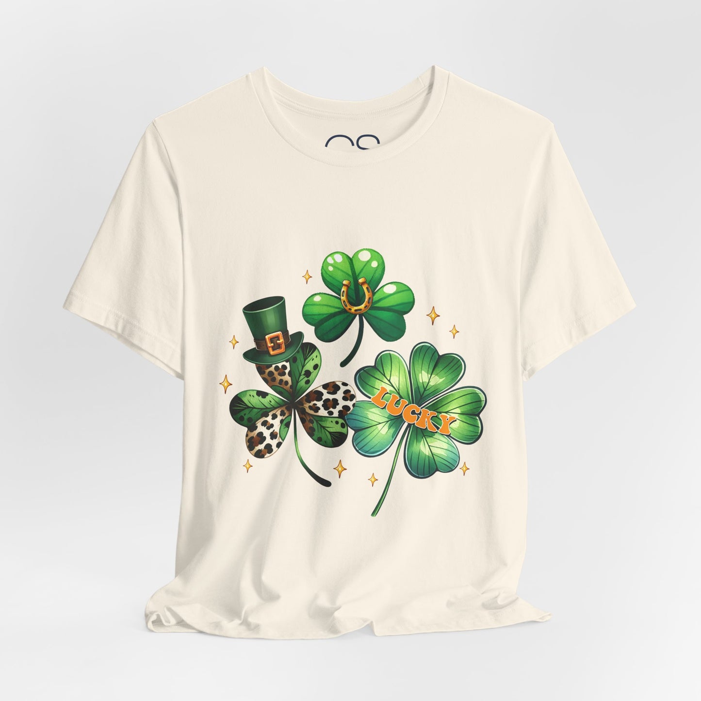 Shamrock Garden T-Shirt | Lucky Leopard Print Clover Tee | St. Patrick's Day Fashion Top