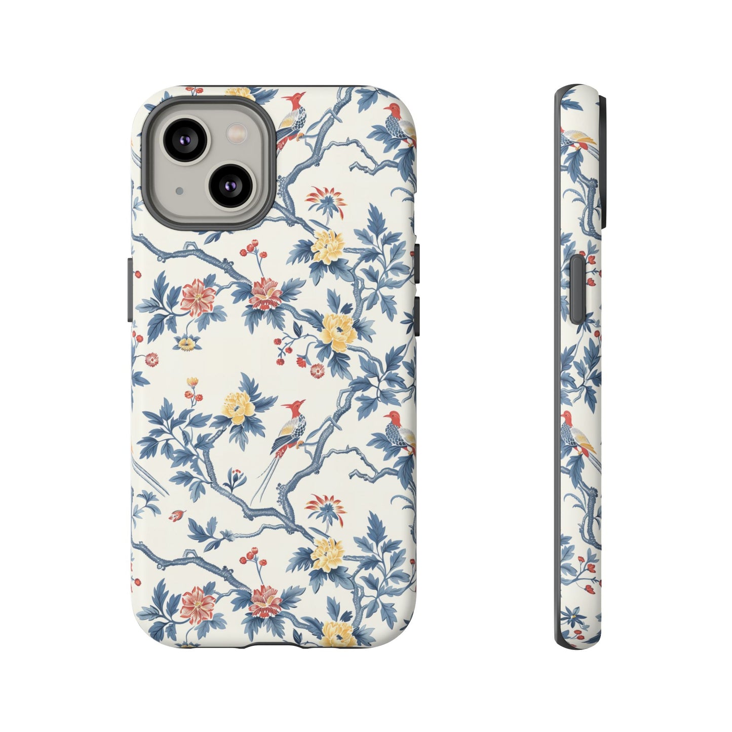 Elegant Chinoiserie-Patterned Protective Phone Case
