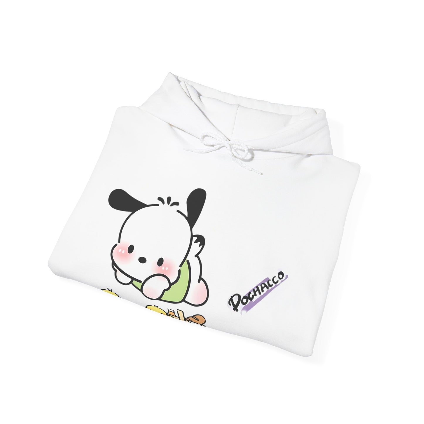 Unisex Heavy Blend Pochacco Hooded Sweatshirt – Adorable & Cozy Design for Fans