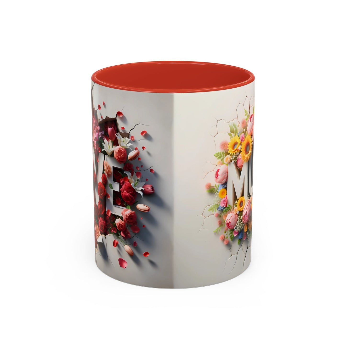 3D Floral LOVE/MUM Mugs - Mother's Day Gift
