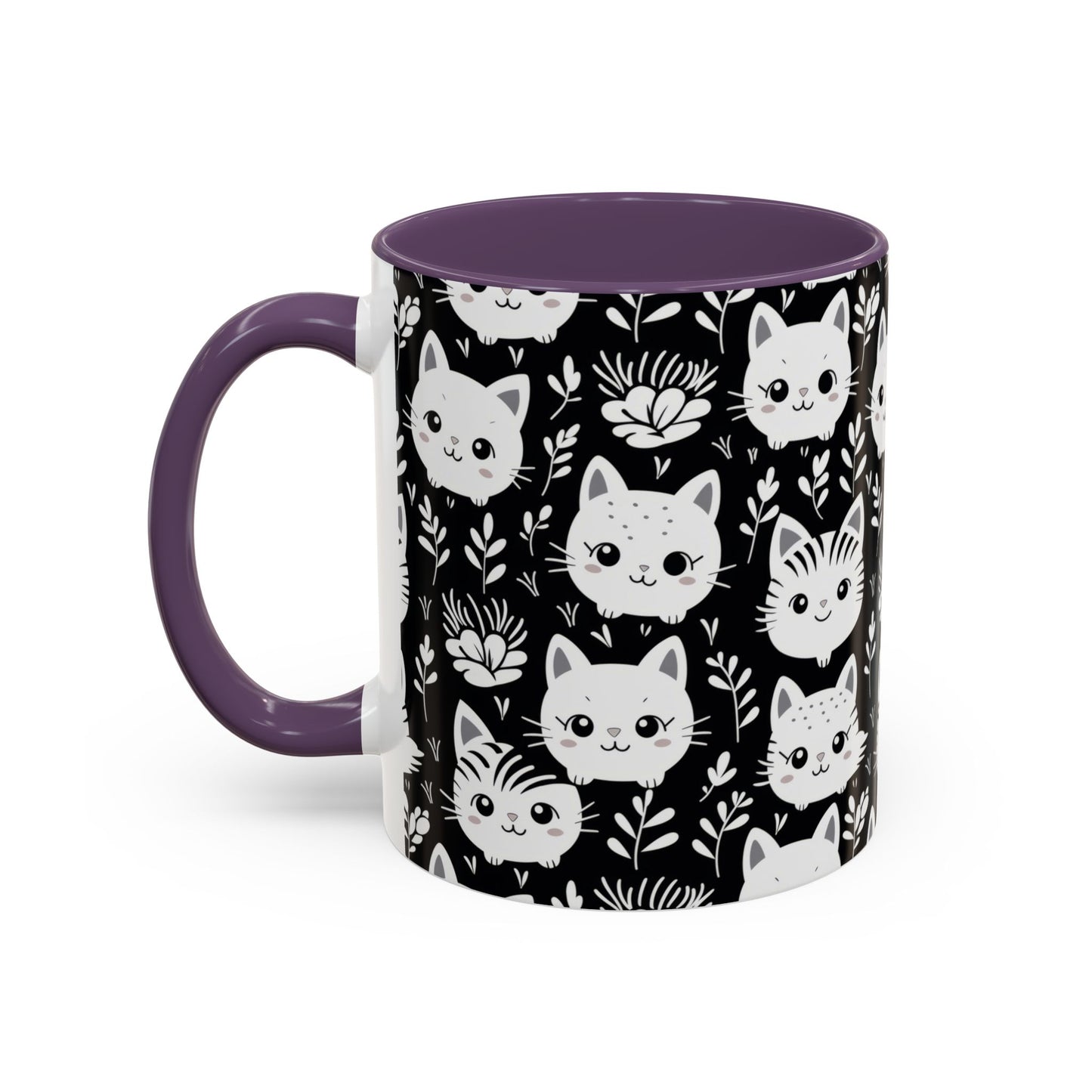 Whiskers & Blooms Cat-Themed Ceramic Mug