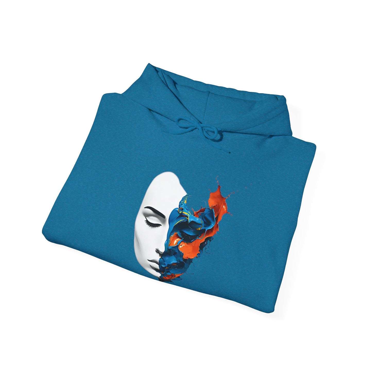 Abstract Art Face Hooded Sweatshirt