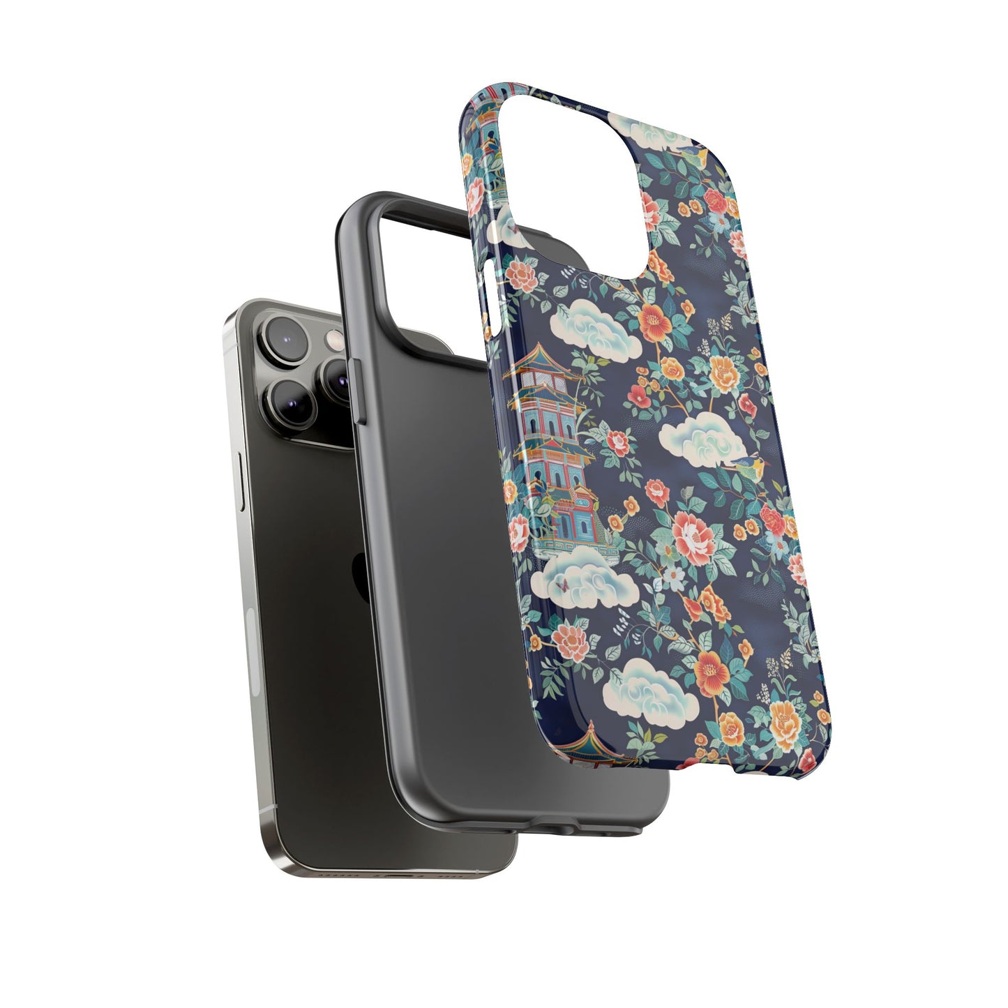 Enchanting Chinoiserie-Inspired Durable Phone Case