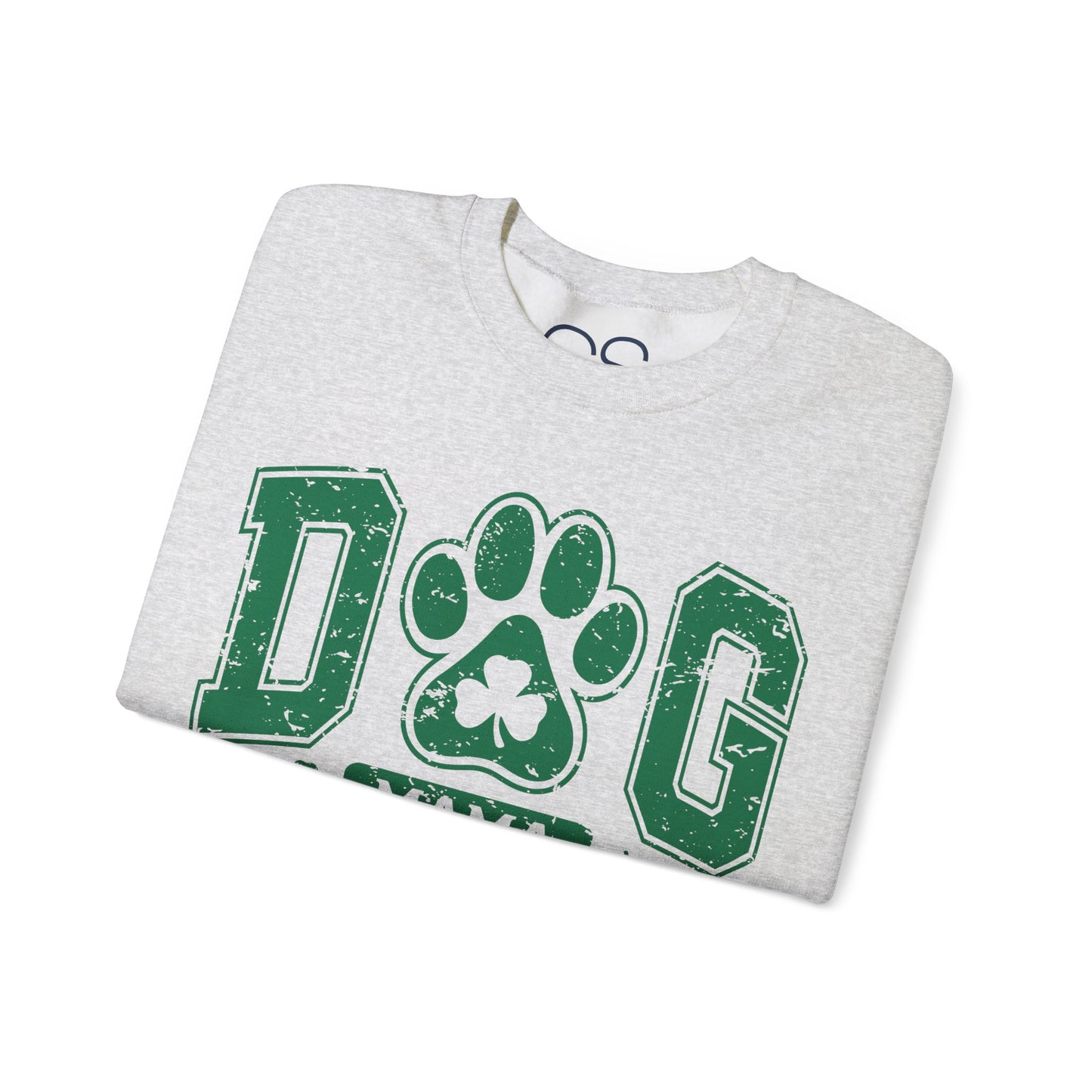 Lucky Dog Mama St. Paddy's Day Sweatshirt - Green Paw Print Sweater