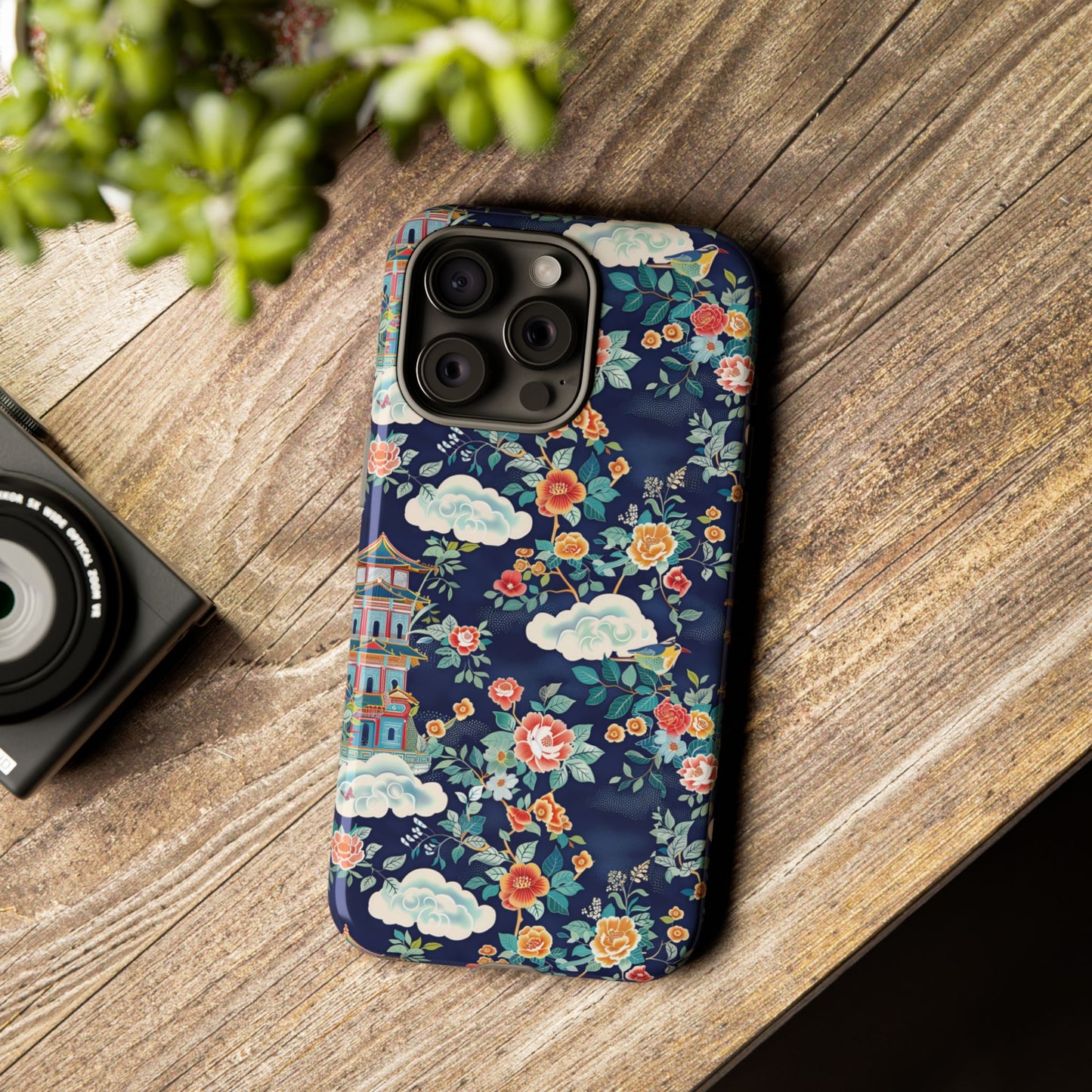 Enchanting Chinoiserie-Inspired Durable Phone Case