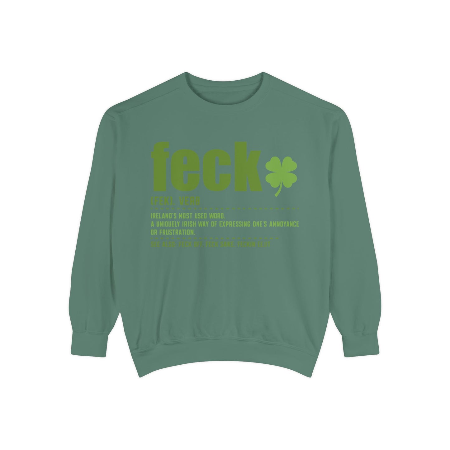 Lucky Shamrock Pullover Unisex Garment-Dyed Sweatshirt