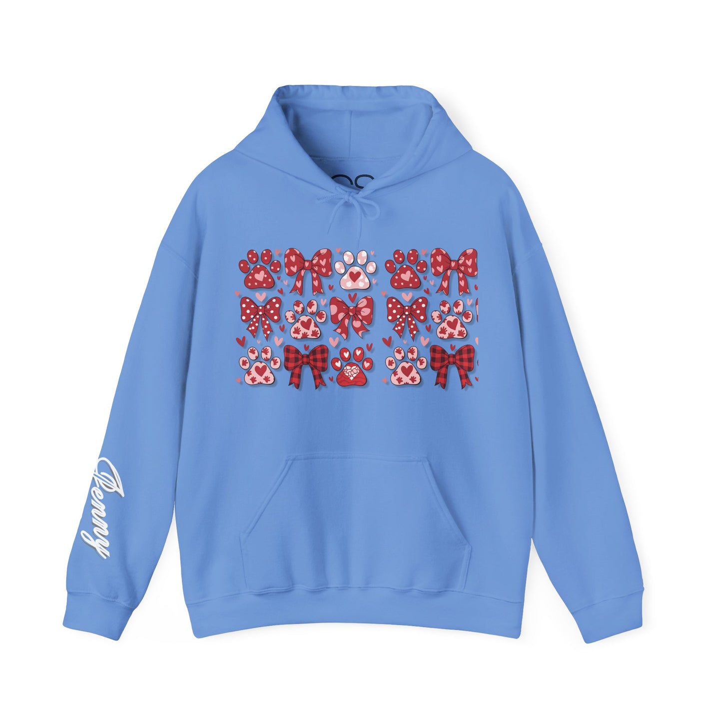Personalized Valentine Coquette Hooded Sweatshirt