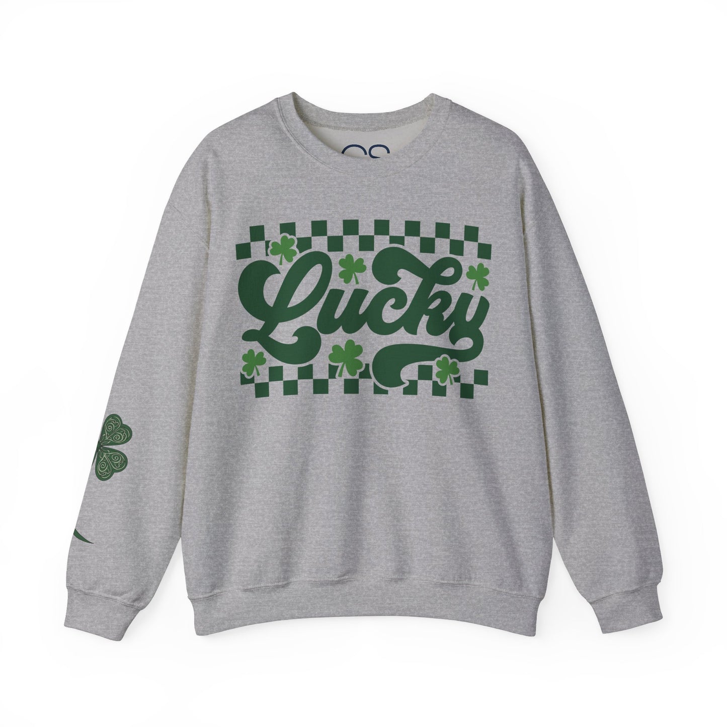 Lucky Shamrock Checkerboard Crewneck Sweatshirt