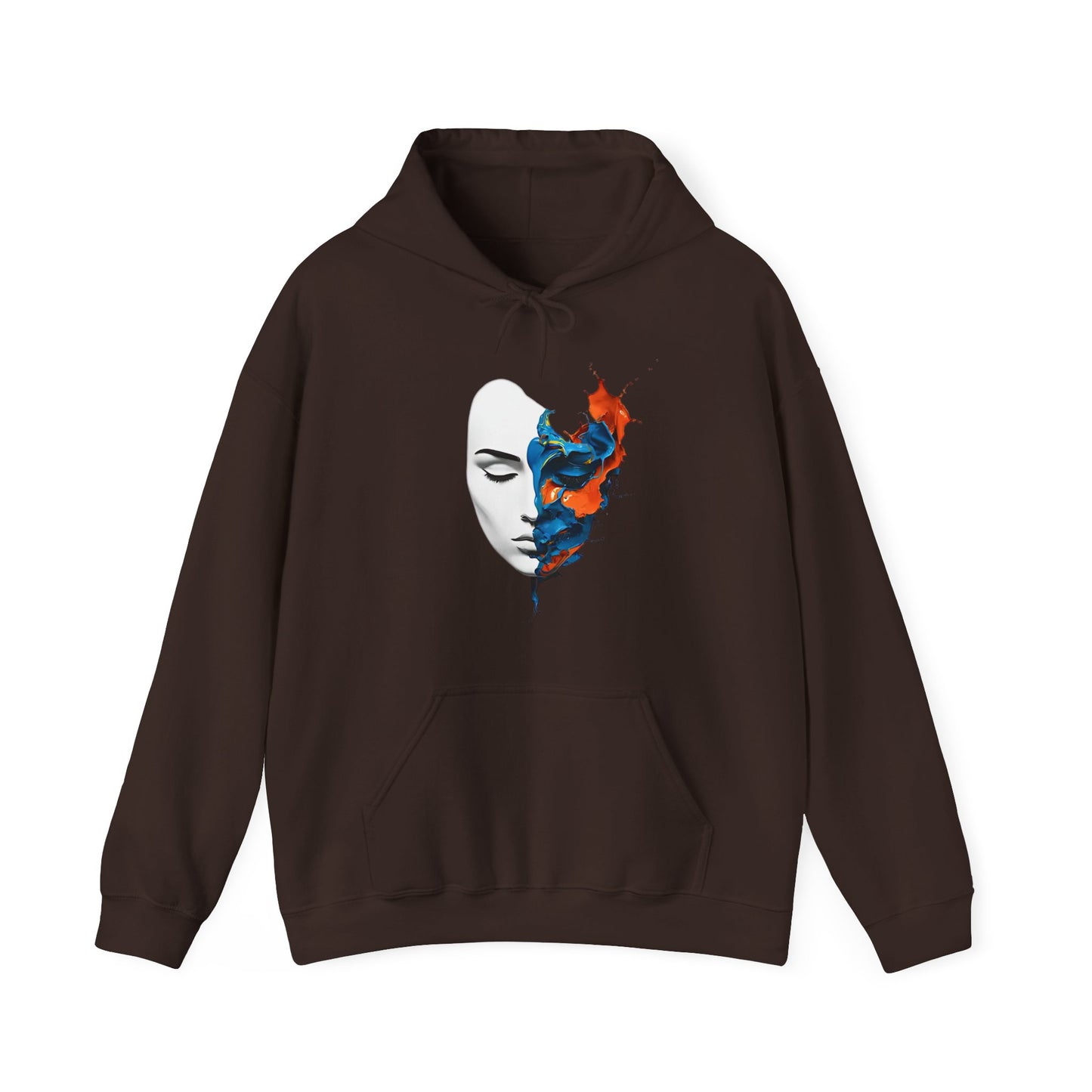Abstract Art Face Hooded Sweatshirt