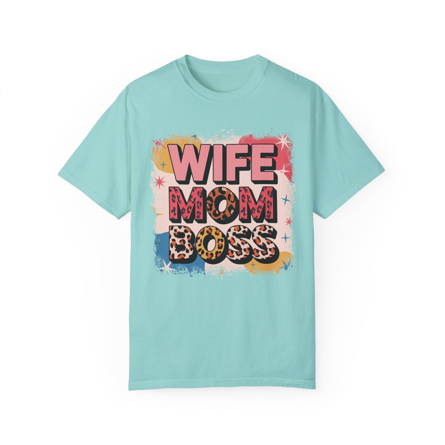 WIFE MOM BOSS Leopard Print T-Shirt