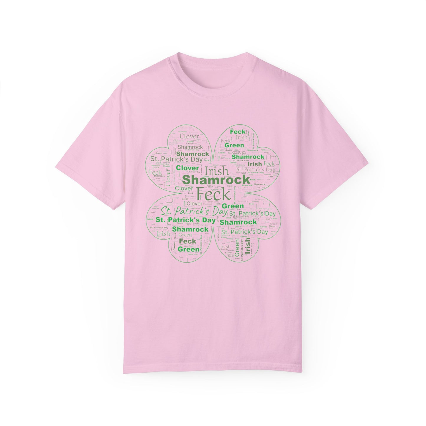 Irish Shamrock Clover Word Art T-Shirt
