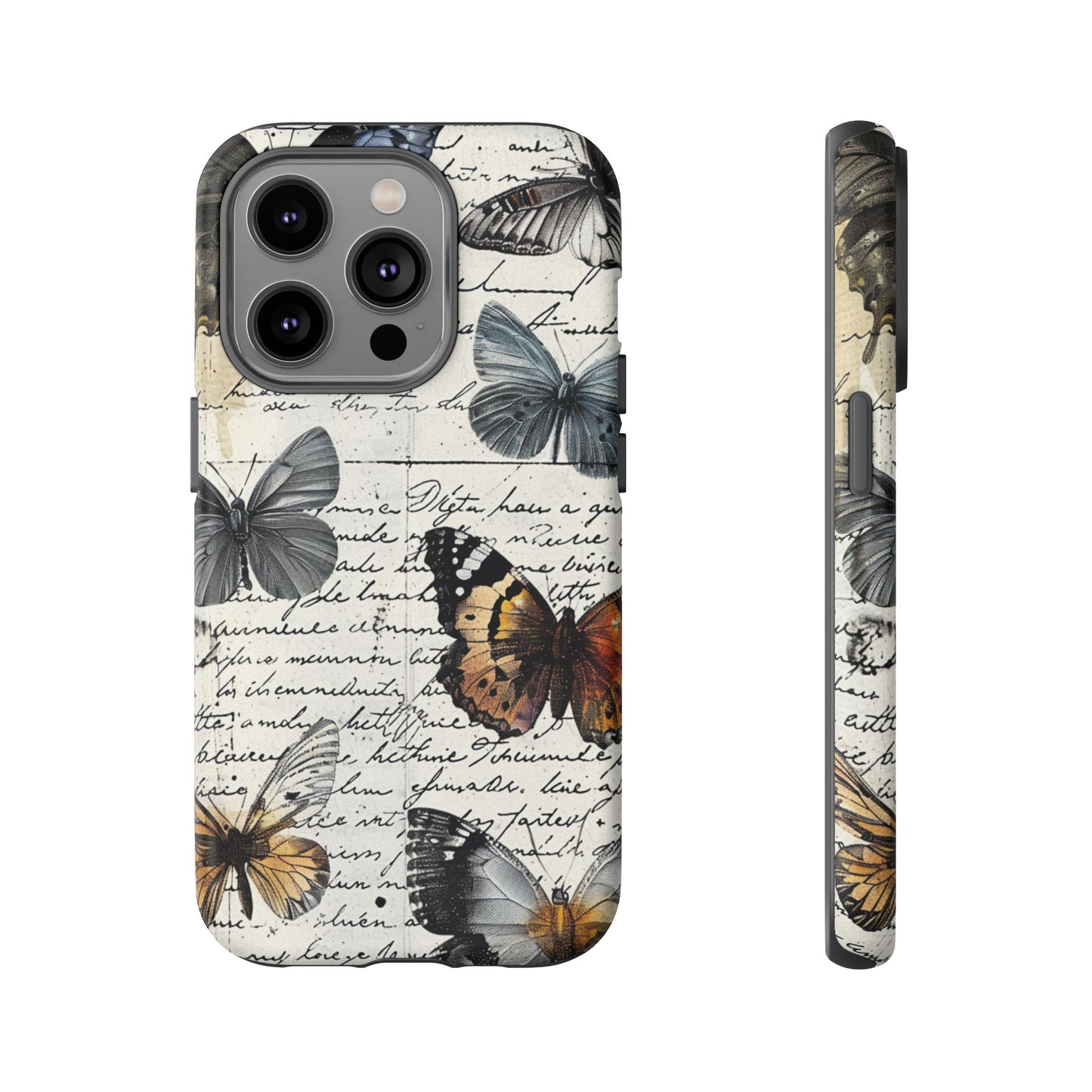 Vintage Butterfly Collage Durable Phone Case