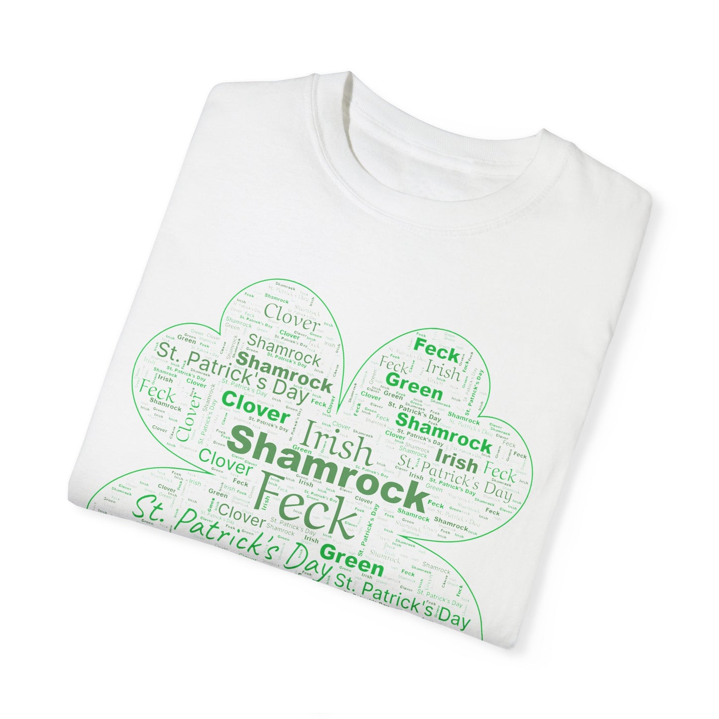 Irish Shamrock Clover Word Art T-Shirt