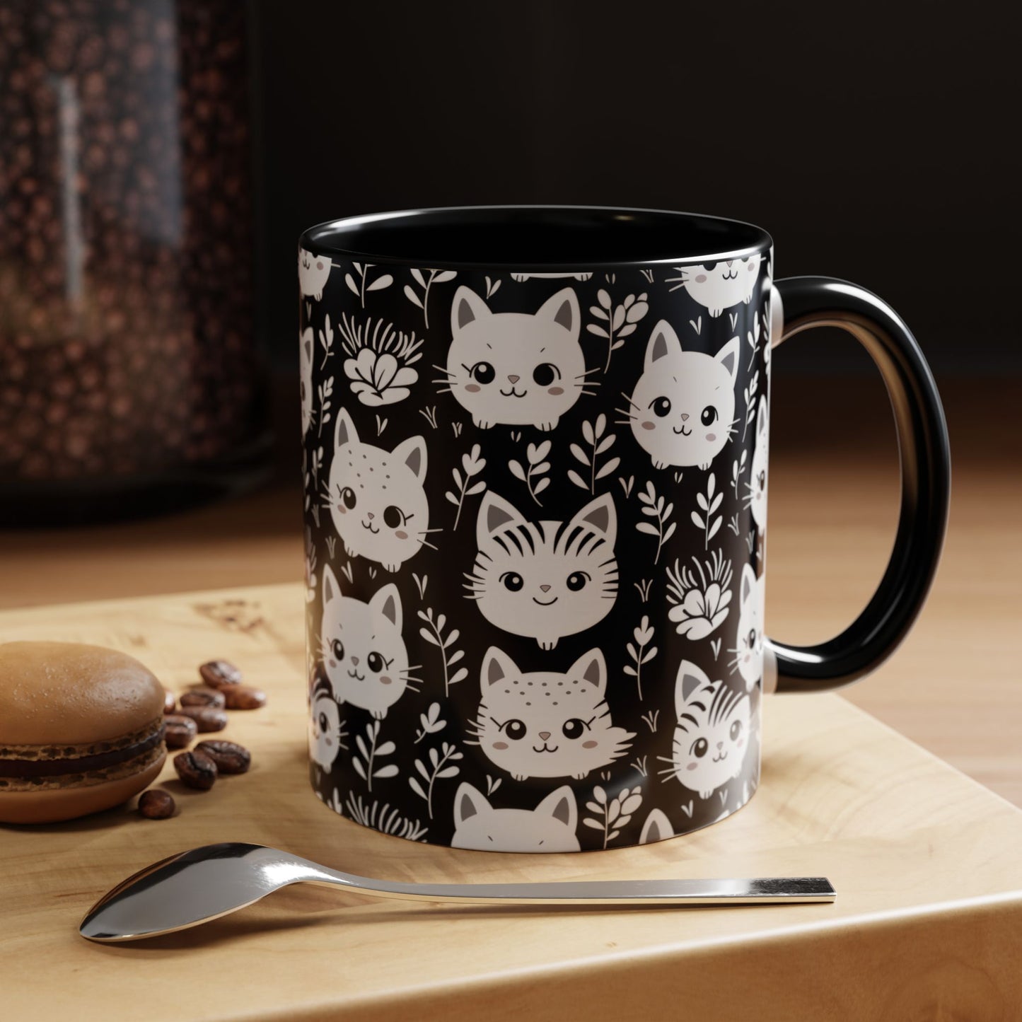 Whiskers & Blooms Cat-Themed Ceramic Mug