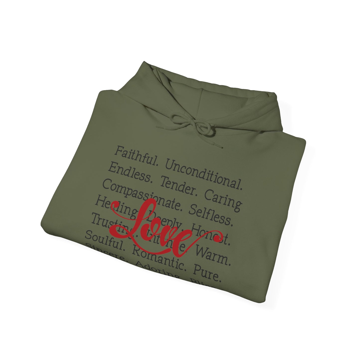 Personalized Love Words Hooded Sweatshirt - Customizable with Your Lover's Name