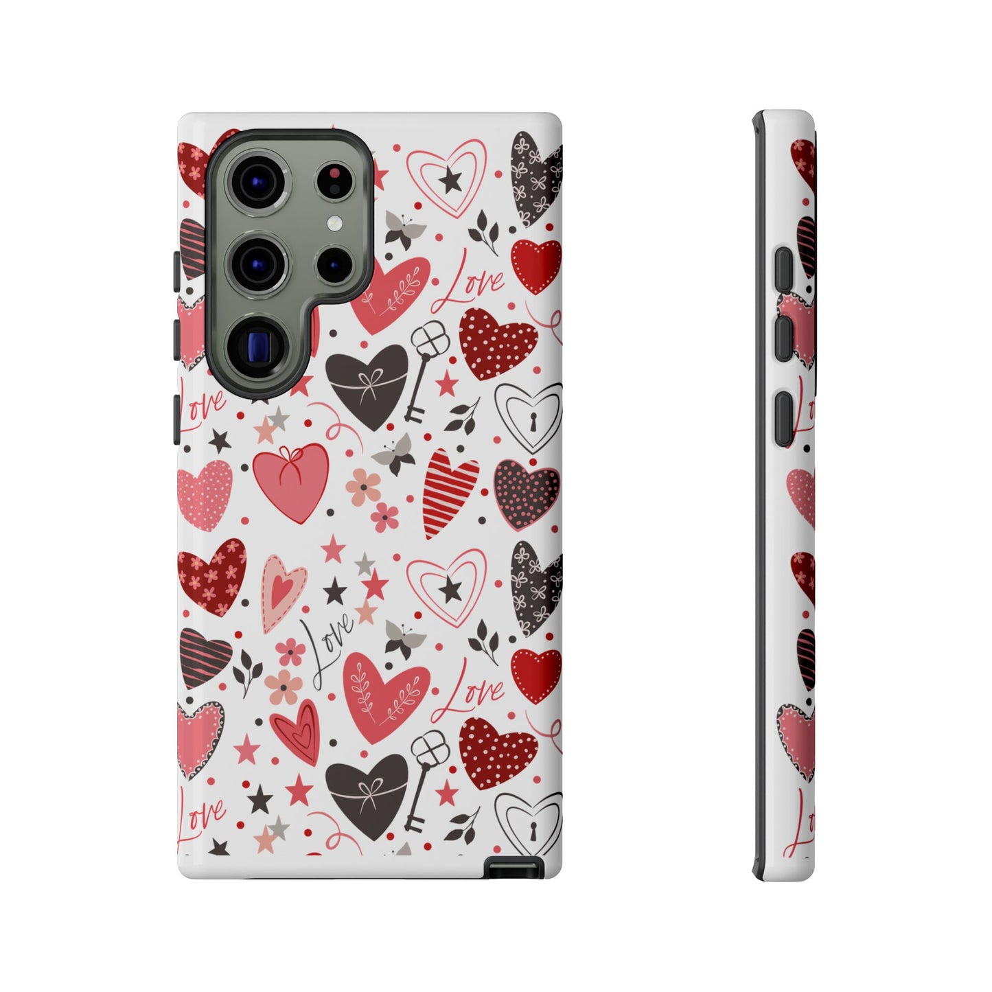 Heart Patterned Durable Phone Case