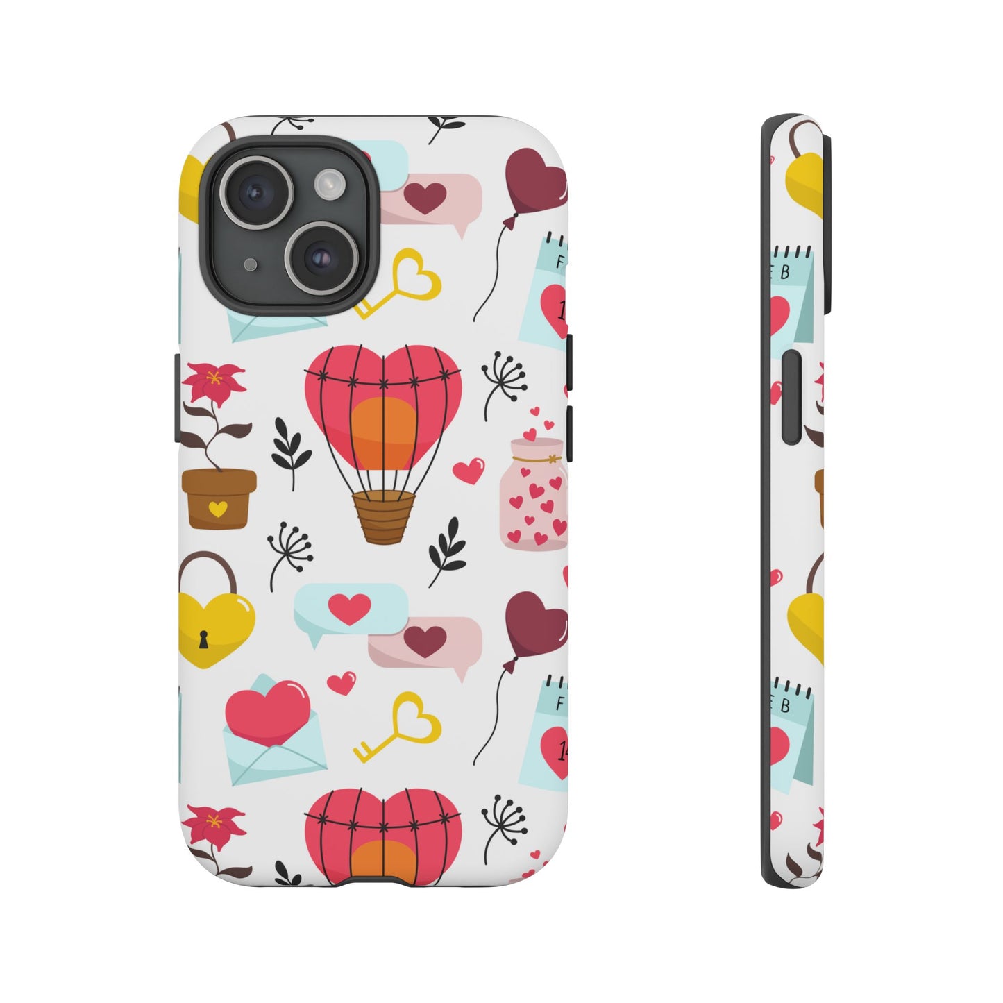 Valentine's Day Heart-Themed Durable Phone Case