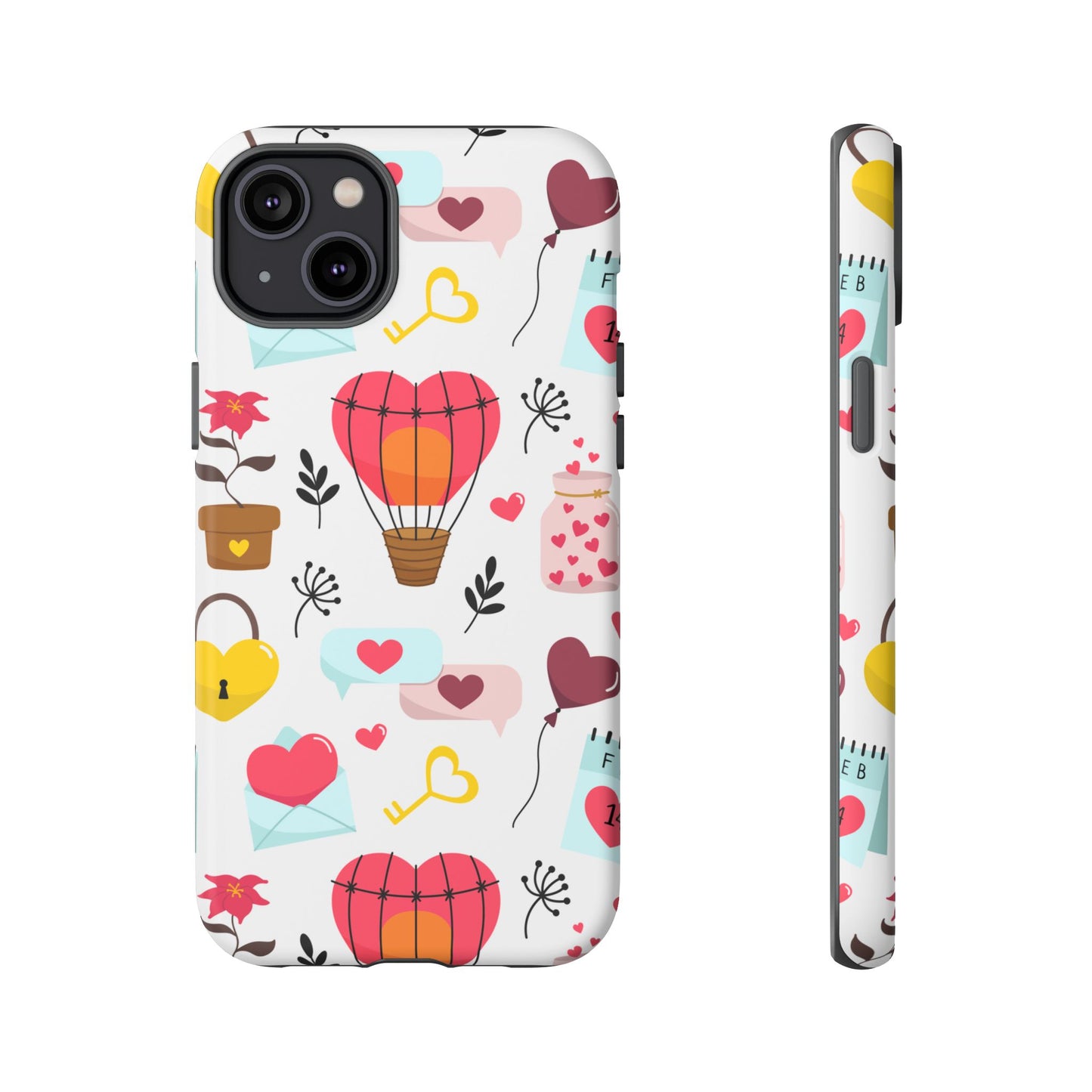 Valentine's Day Heart-Themed Durable Phone Case