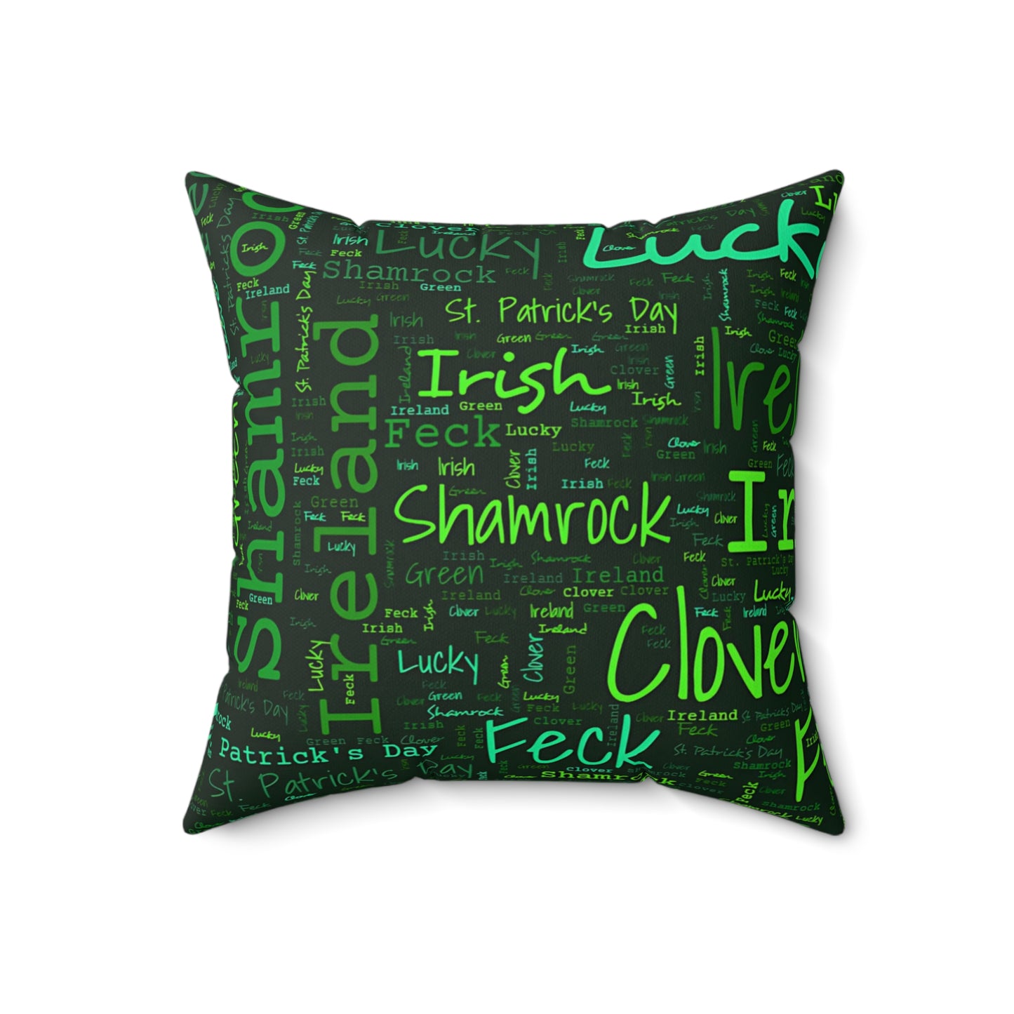 Irish St. Patrick's Day Wordart Pillow