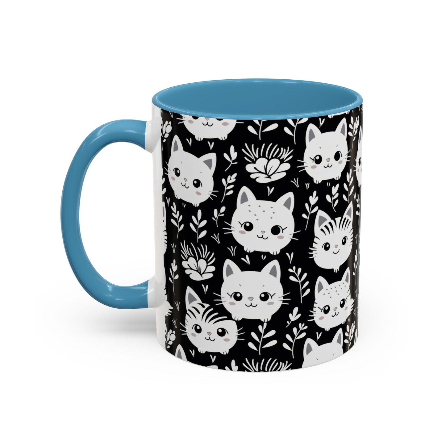 Whiskers & Blooms Cat-Themed Ceramic Mug