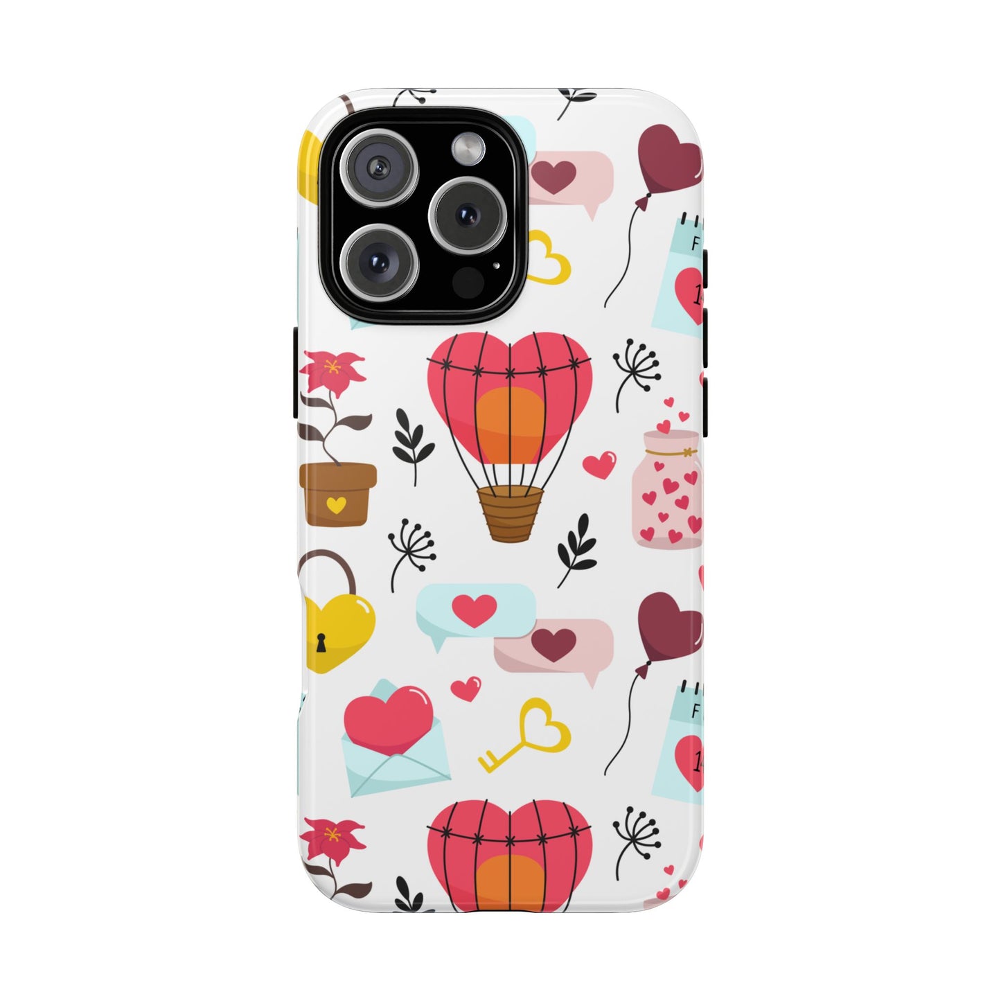 Valentine's Day Heart-Themed Durable Phone Case