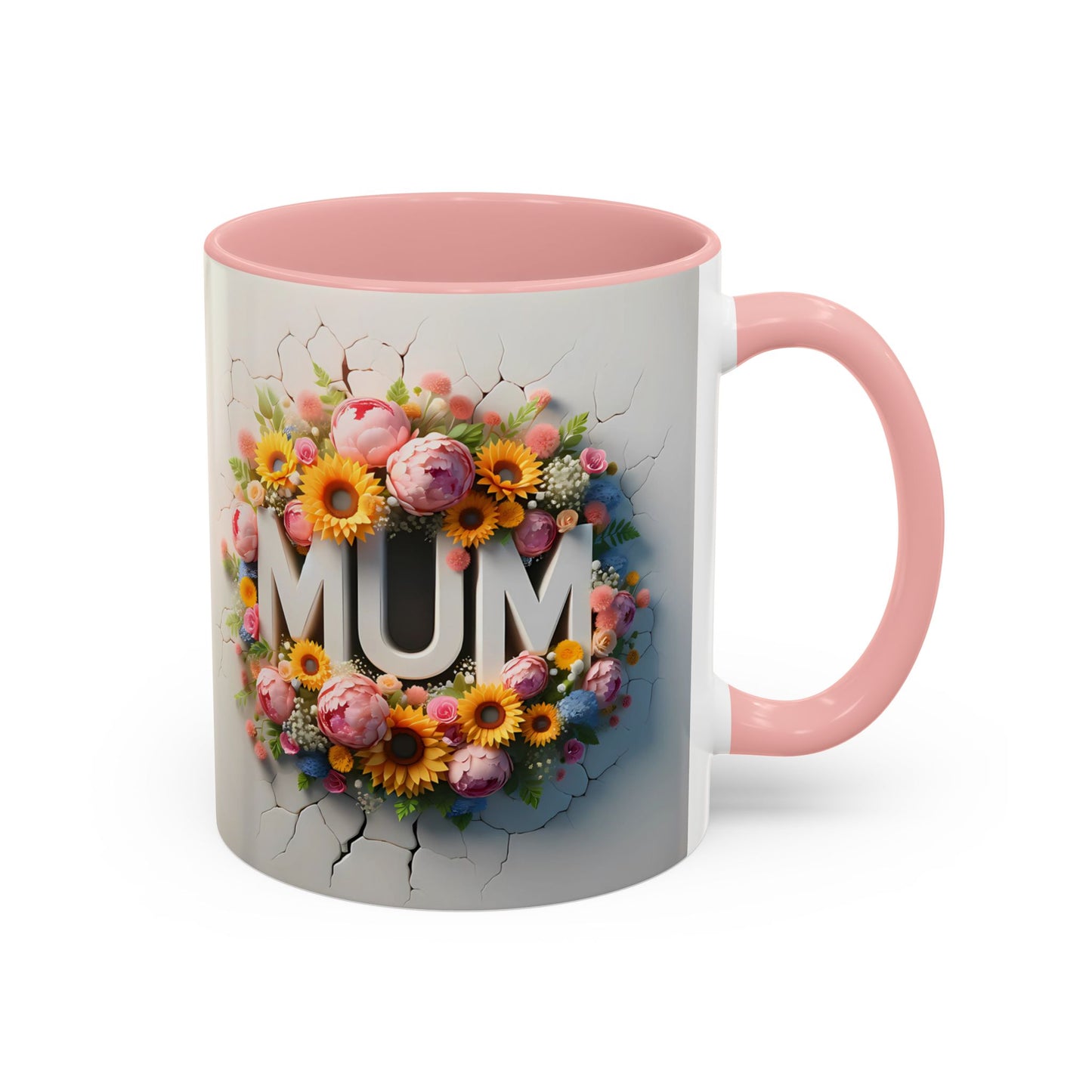 3D Floral LOVE/MUM Mugs - Mother's Day Gift