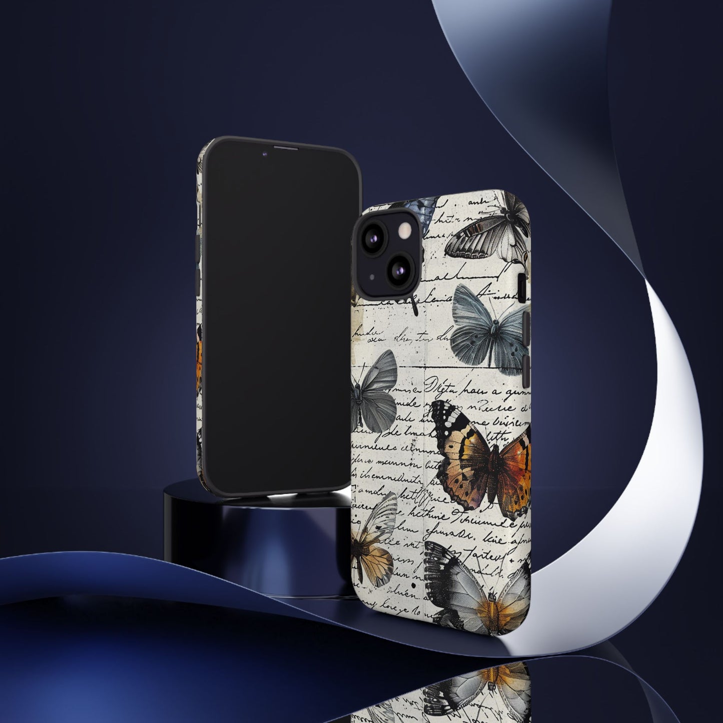 Vintage Butterfly Collage Durable Phone Case