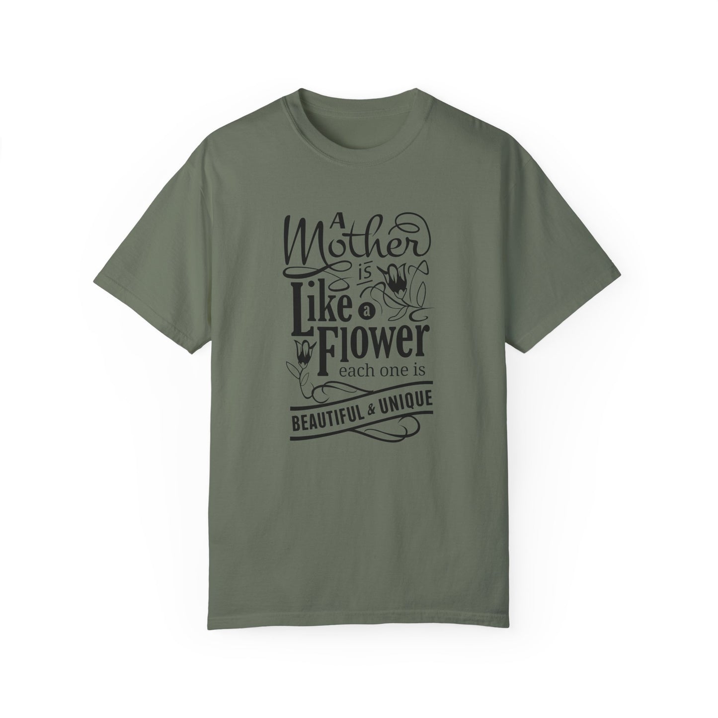 Mother Like a Flower Typography T-Shirt