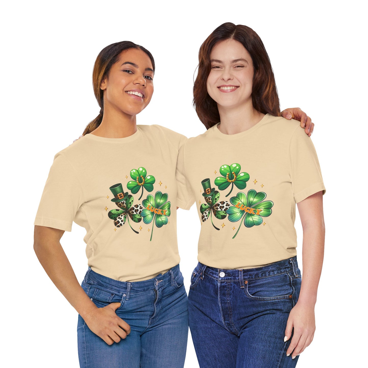 Shamrock Garden T-Shirt | Lucky Leopard Print Clover Tee | St. Patrick's Day Fashion Top
