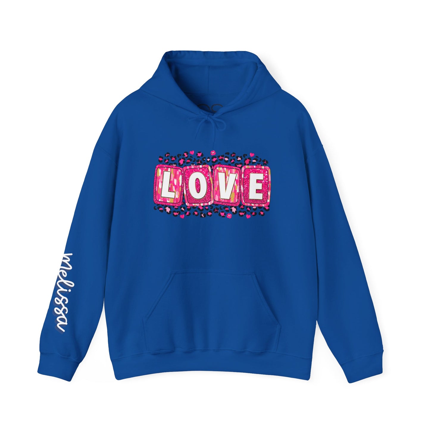 Personalized Love-Themed Hooded Sweatshirt
