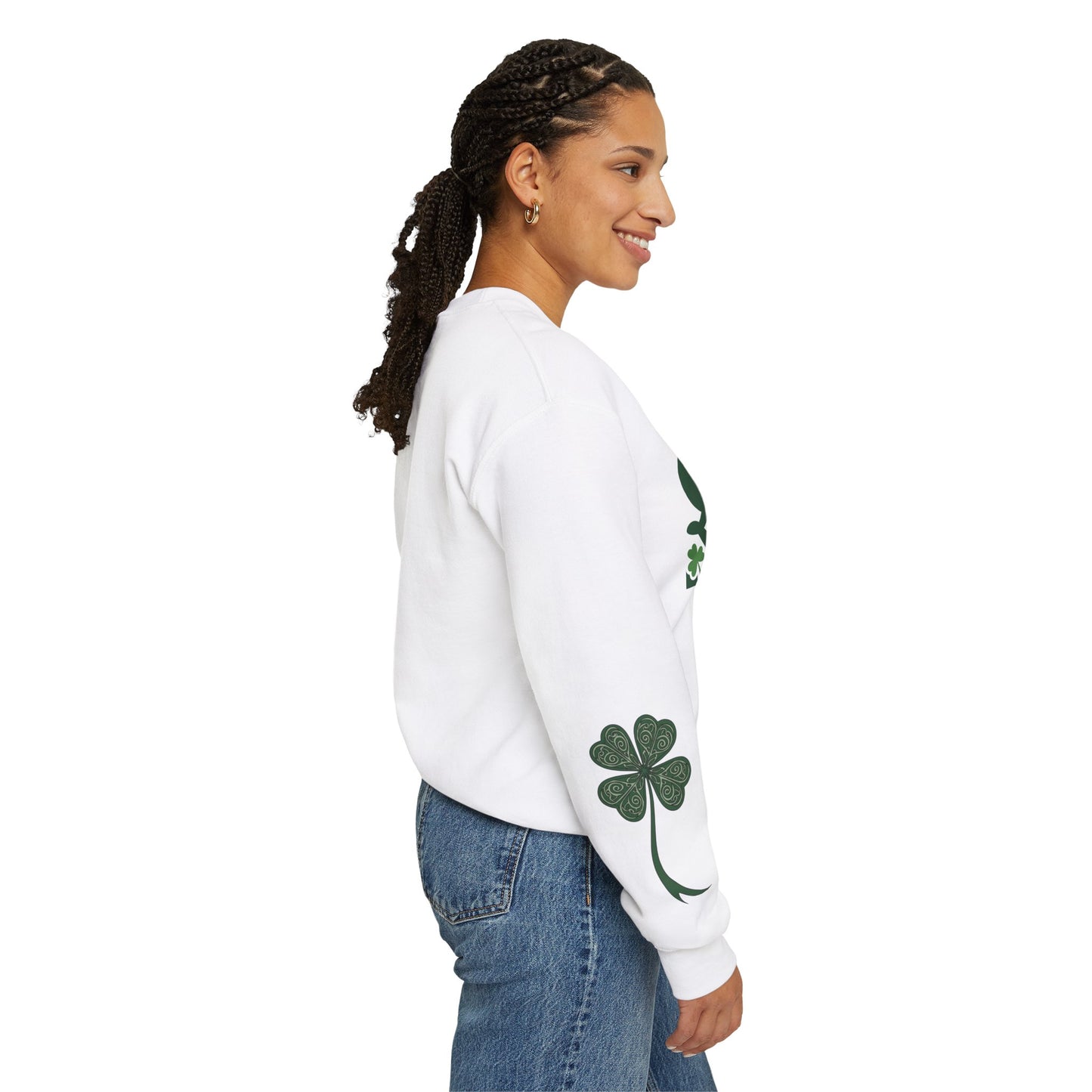 Lucky Shamrock Checkerboard Crewneck Sweatshirt