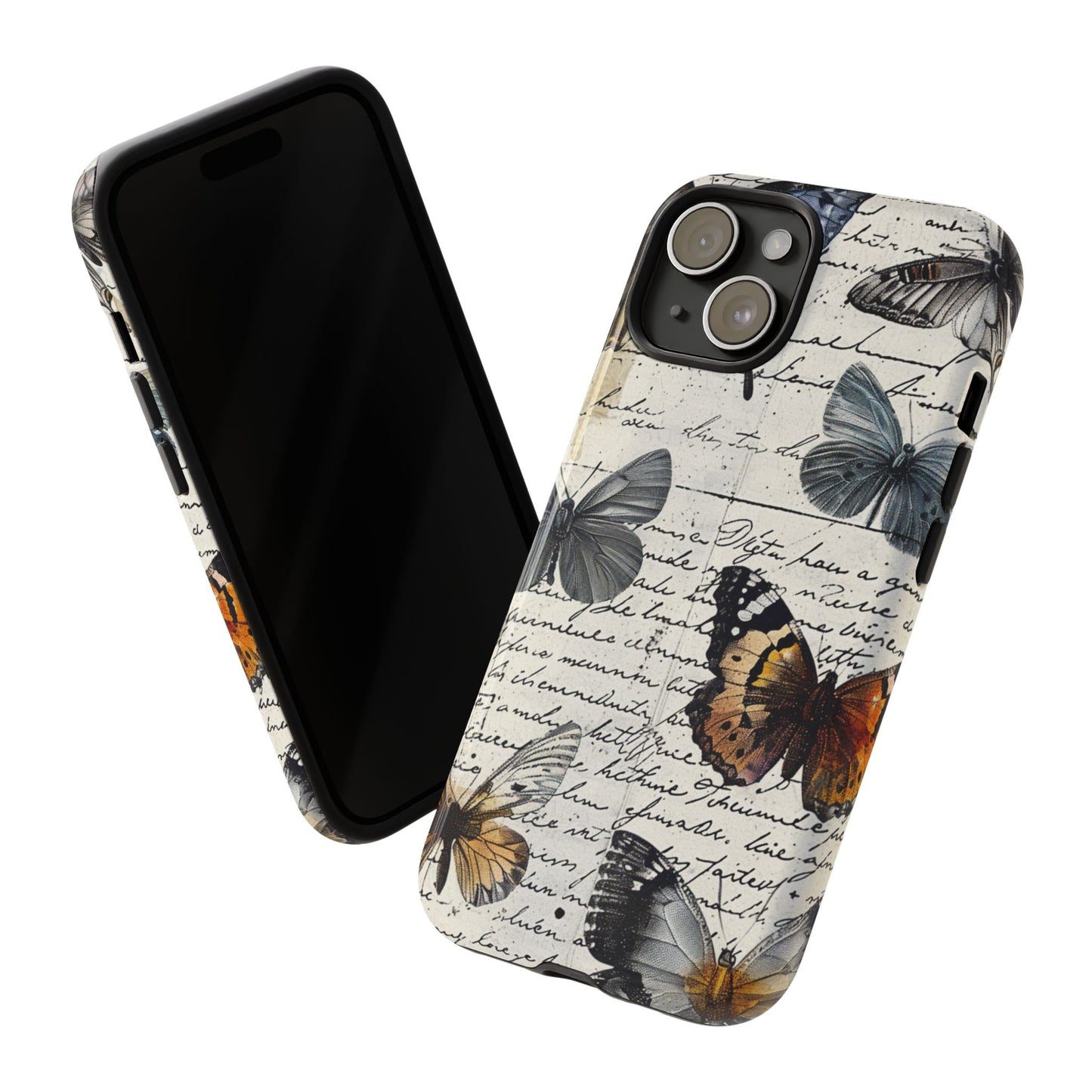 Vintage Butterfly Collage Durable Phone Case