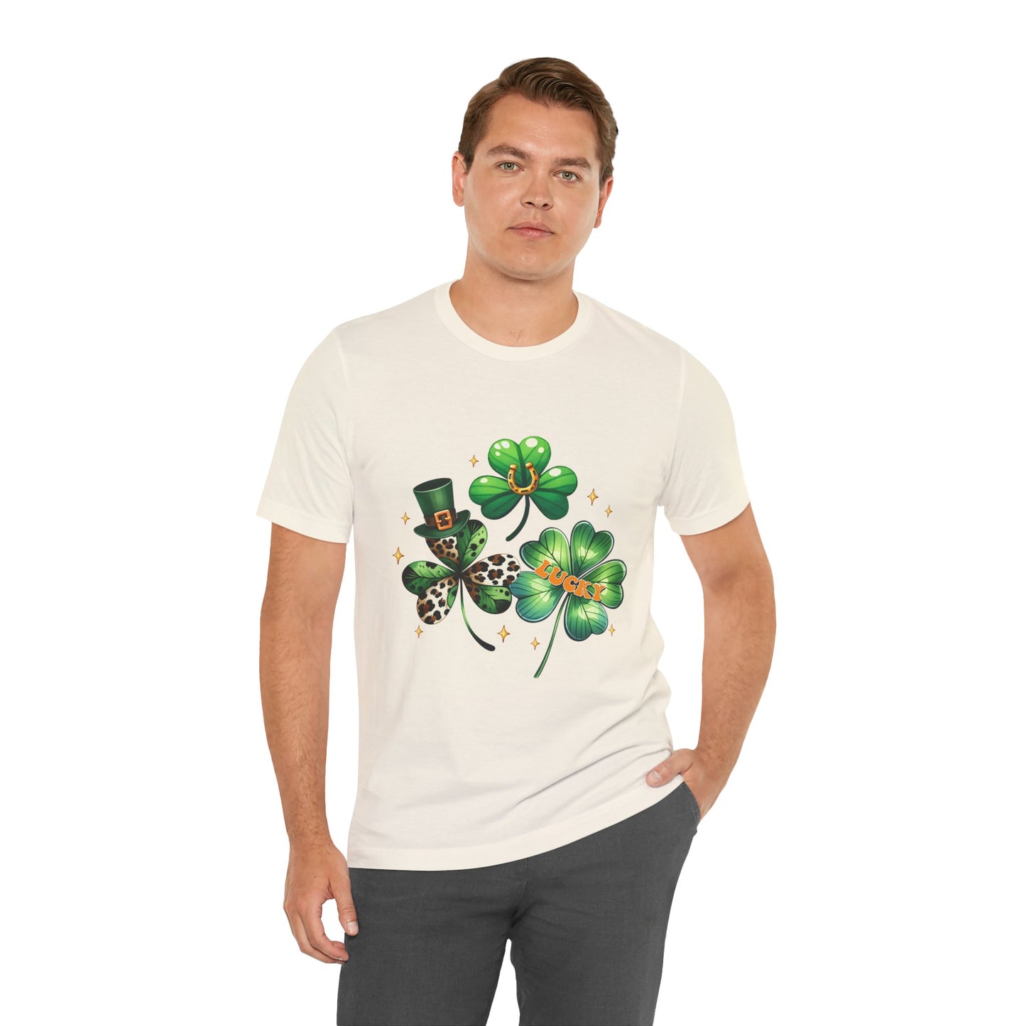 Shamrock Garden T-Shirt | Lucky Leopard Print Clover Tee | St. Patrick's Day Fashion Top